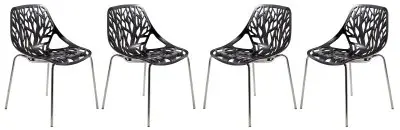 Modern Asbury Dining Chair w/ Chromed Legs