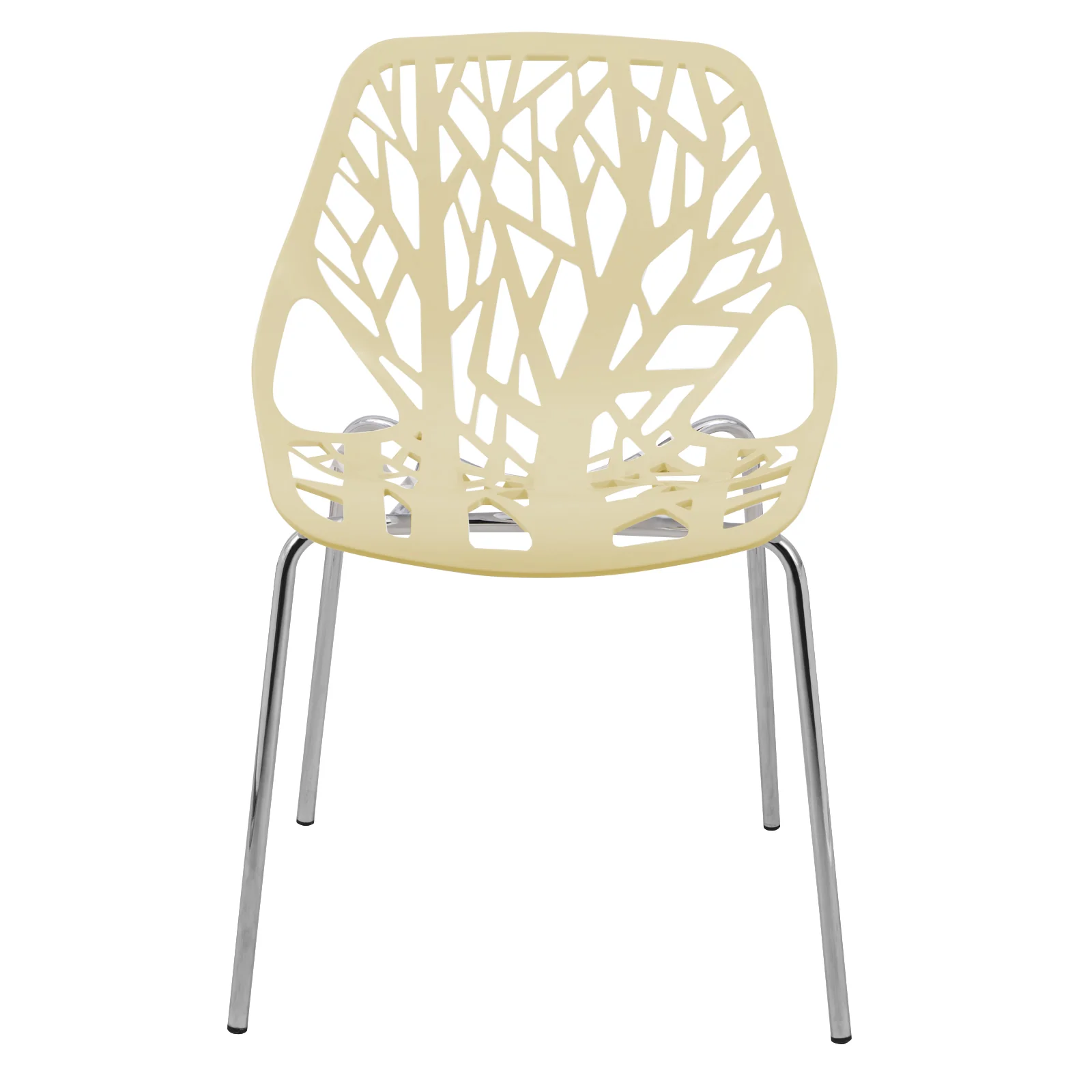 Modern Asbury Dining Chair w/ Chromed Legs