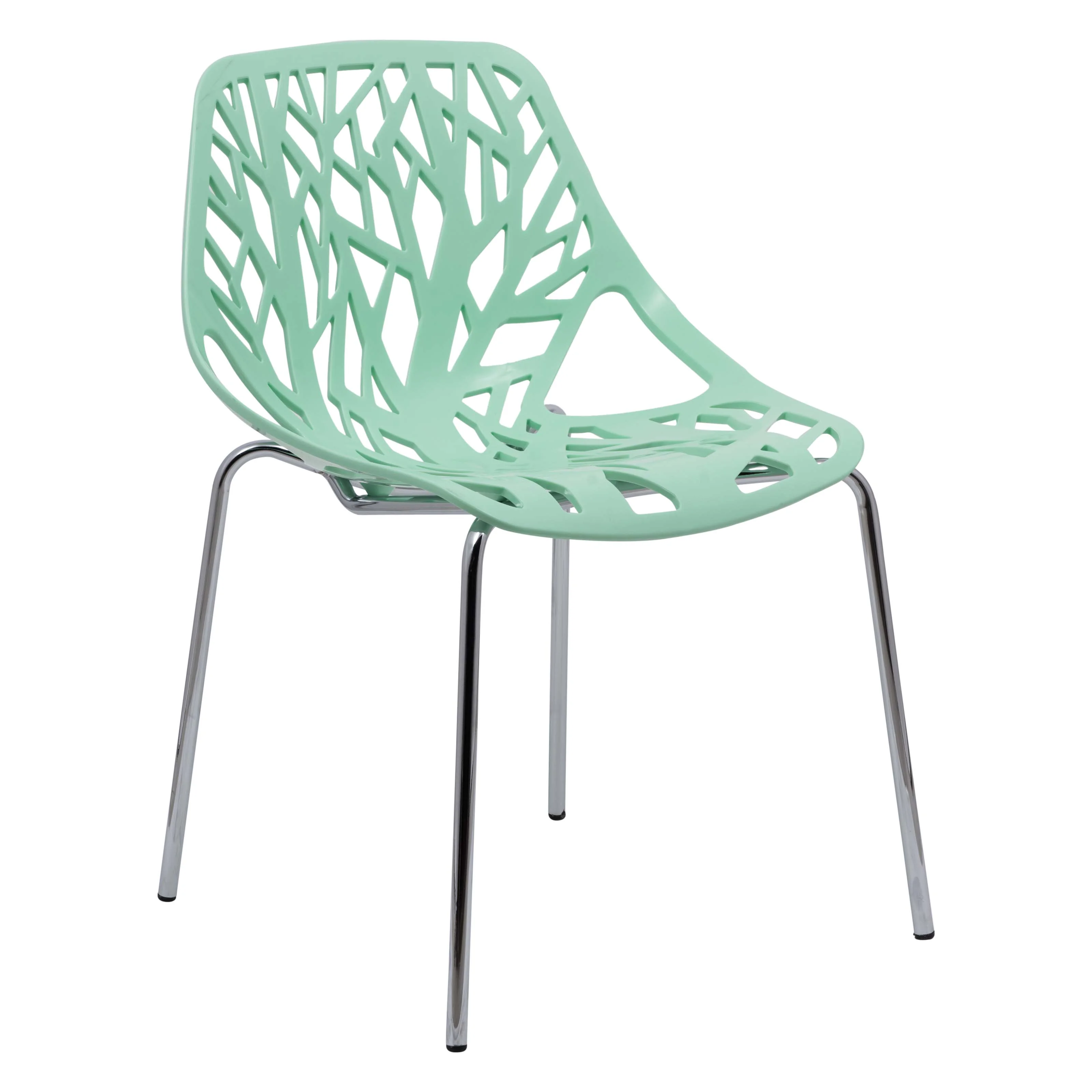 Modern Asbury Dining Chair w/ Chromed Legs