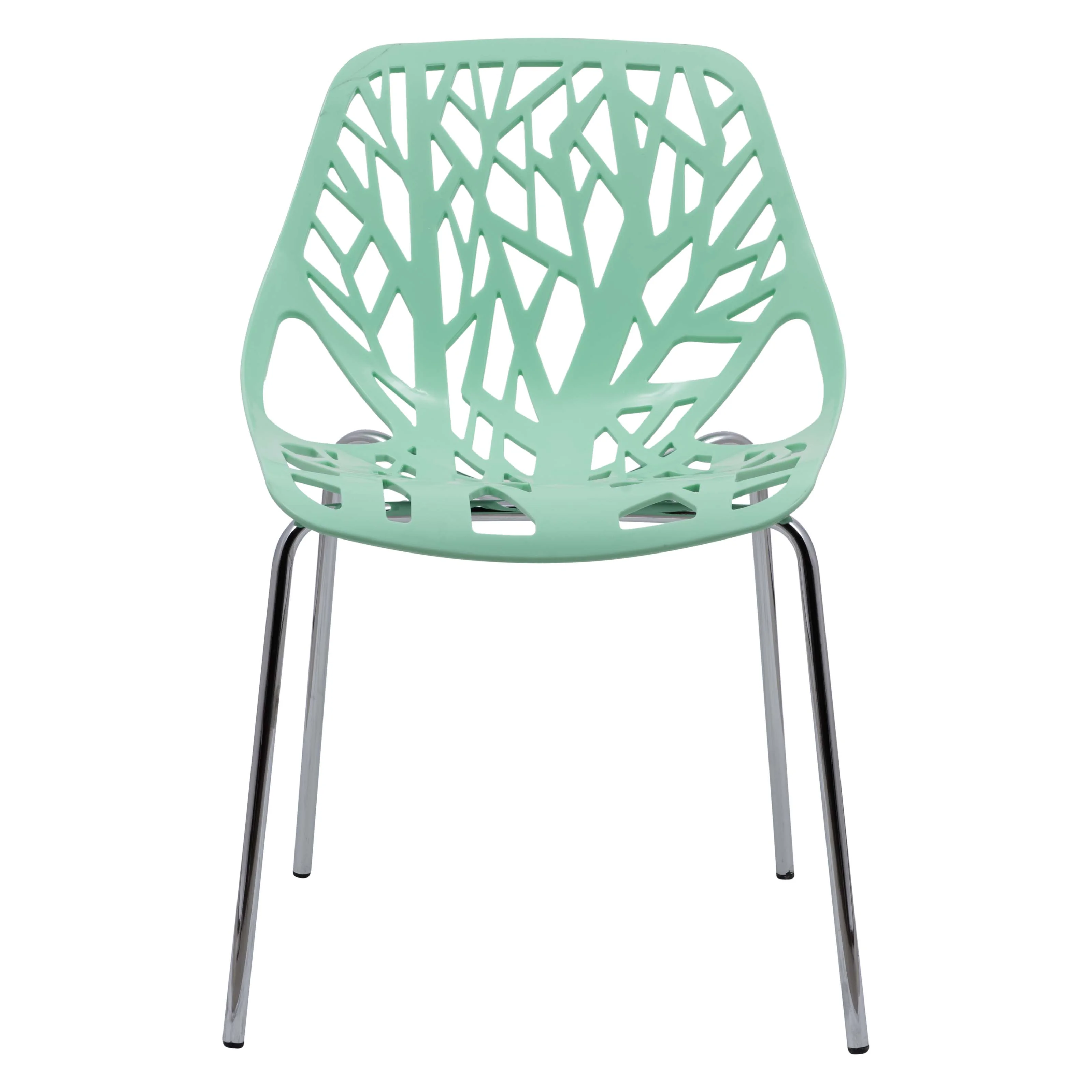 Modern Asbury Dining Chair w/ Chromed Legs