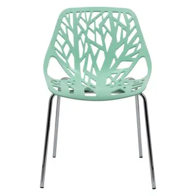 Modern Asbury Dining Chair w/ Chromed Legs