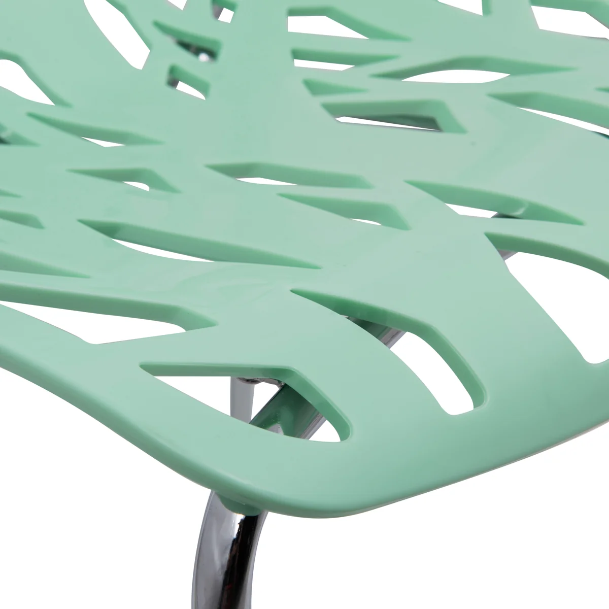 Modern Asbury Dining Chair w/ Chromed Legs, Set of 2