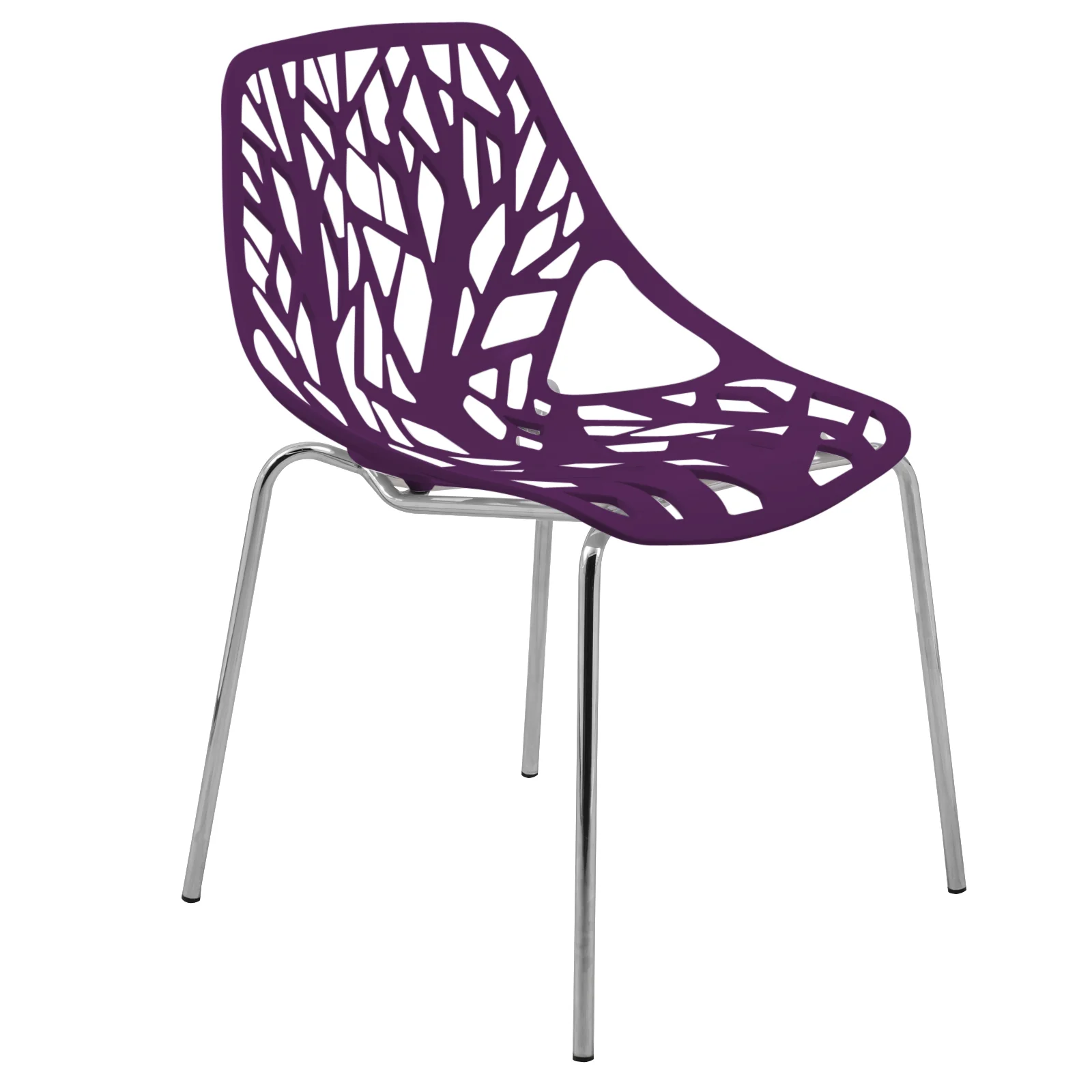Modern Asbury Dining Chair w/ Chromed Legs