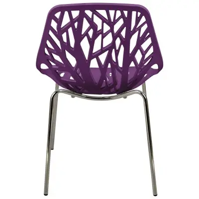 Modern Asbury Dining Chair w/ Chromed Legs