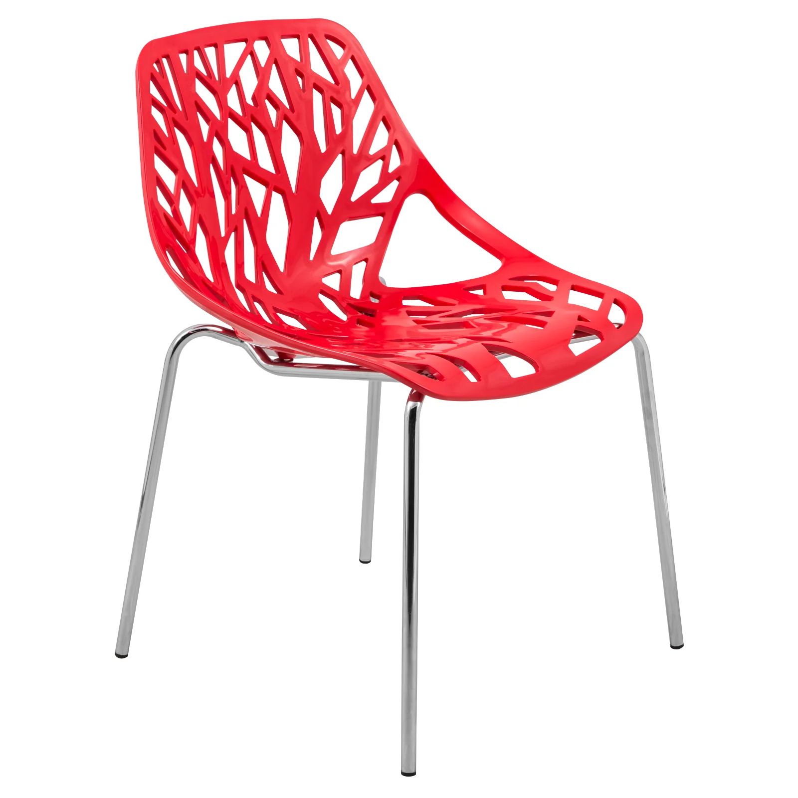 Modern Asbury Dining Chair w/ Chromed Legs
