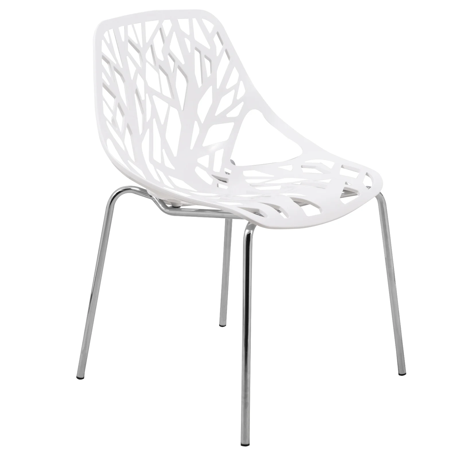 Modern Asbury Dining Chair w/ Chromed Legs
