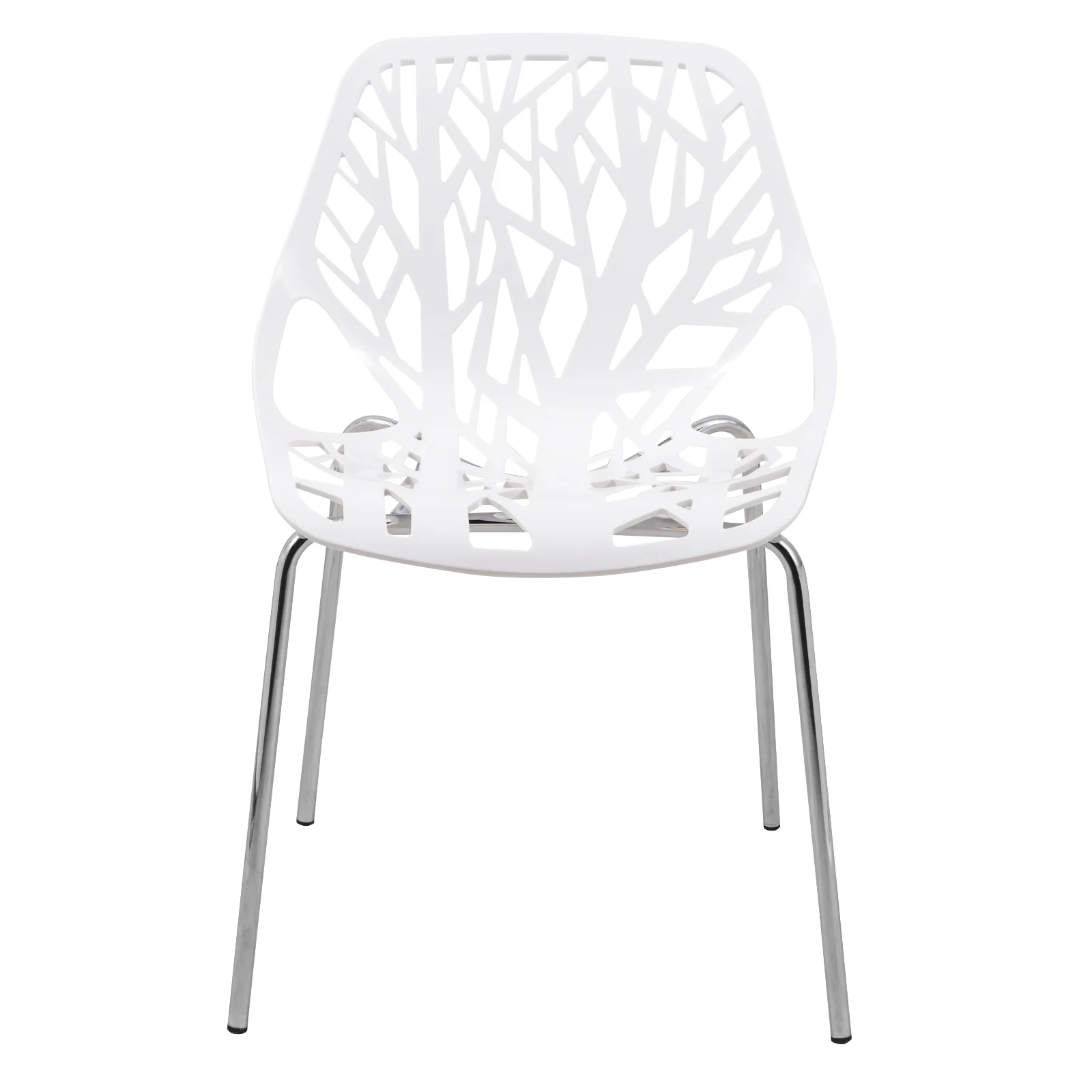 Modern Asbury Dining Chair w/ Chromed Legs