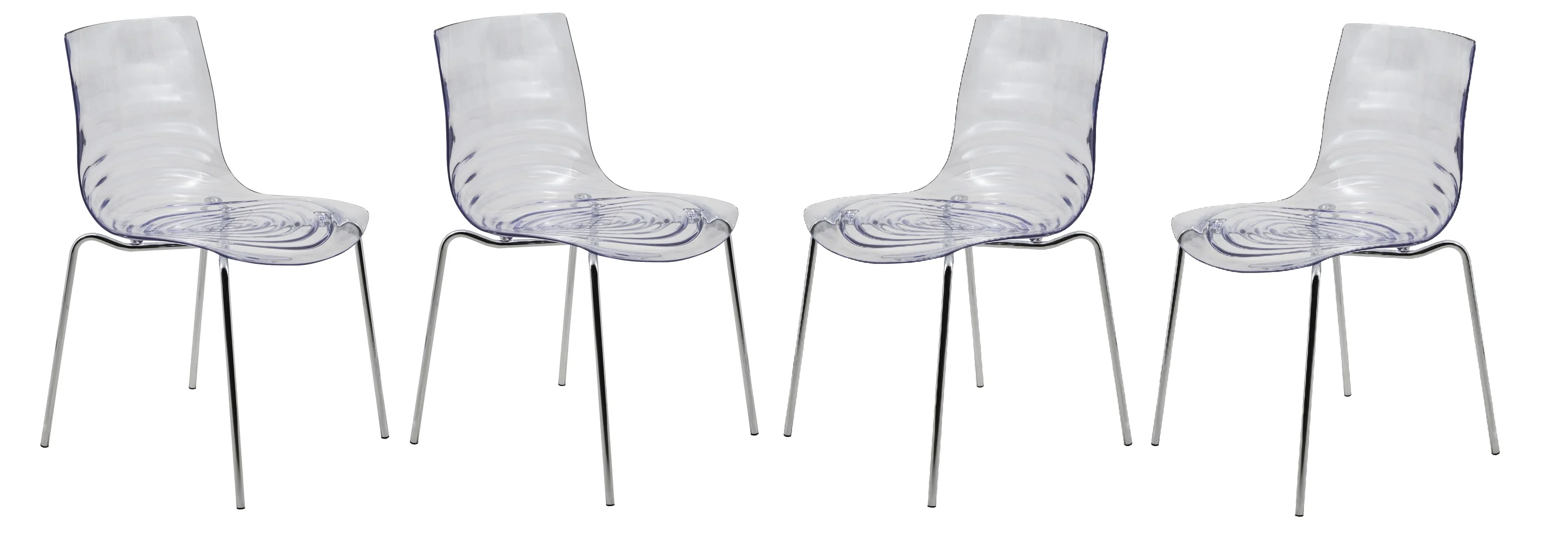 Astor Water Ripple Design Dining Chair Set of 4