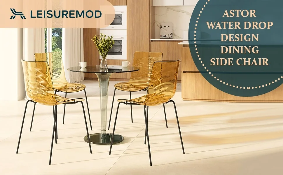 Astor Water Ripple Design Dining Chair