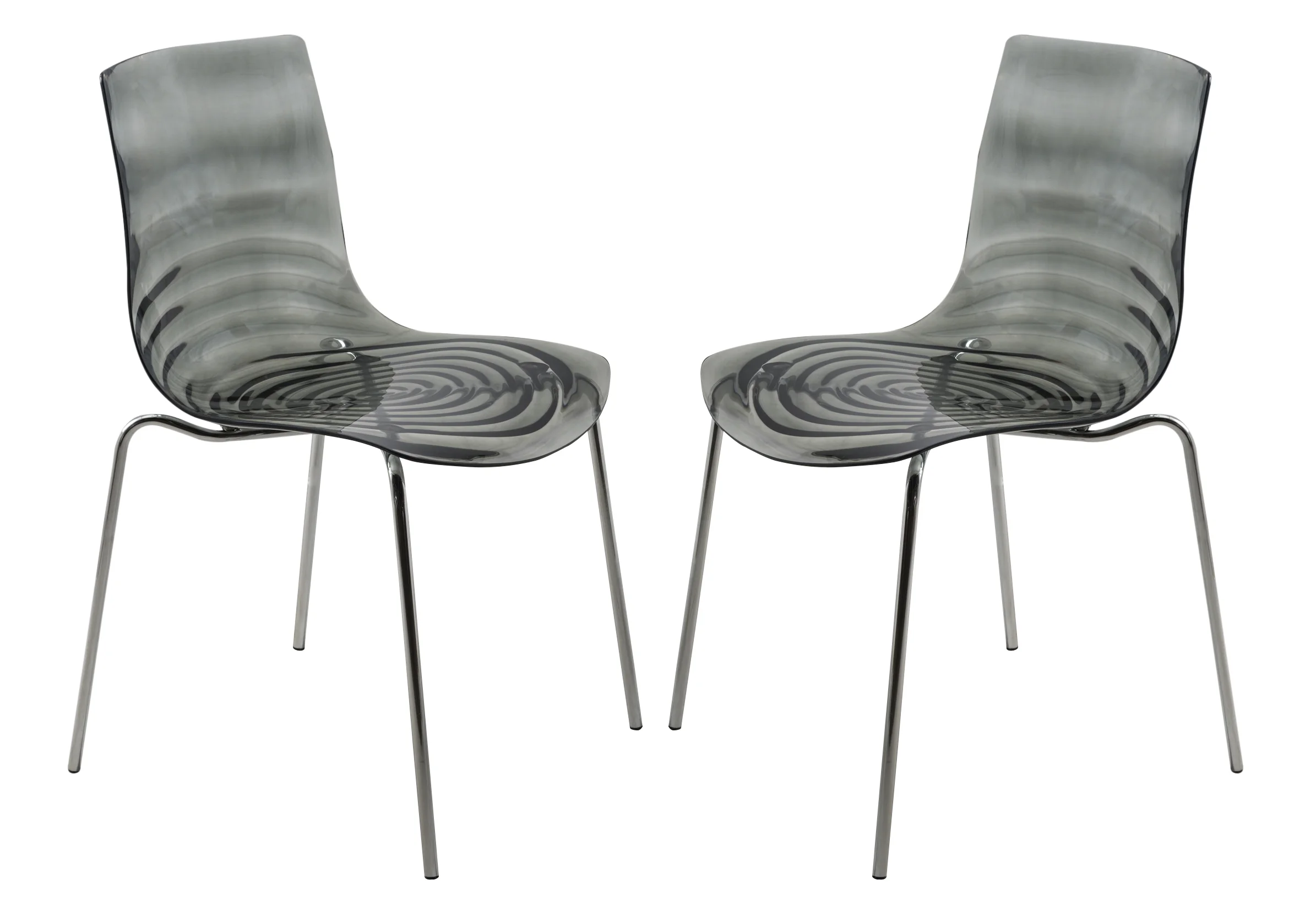 Astor Water Ripple Design Dining Chair Set of 2
