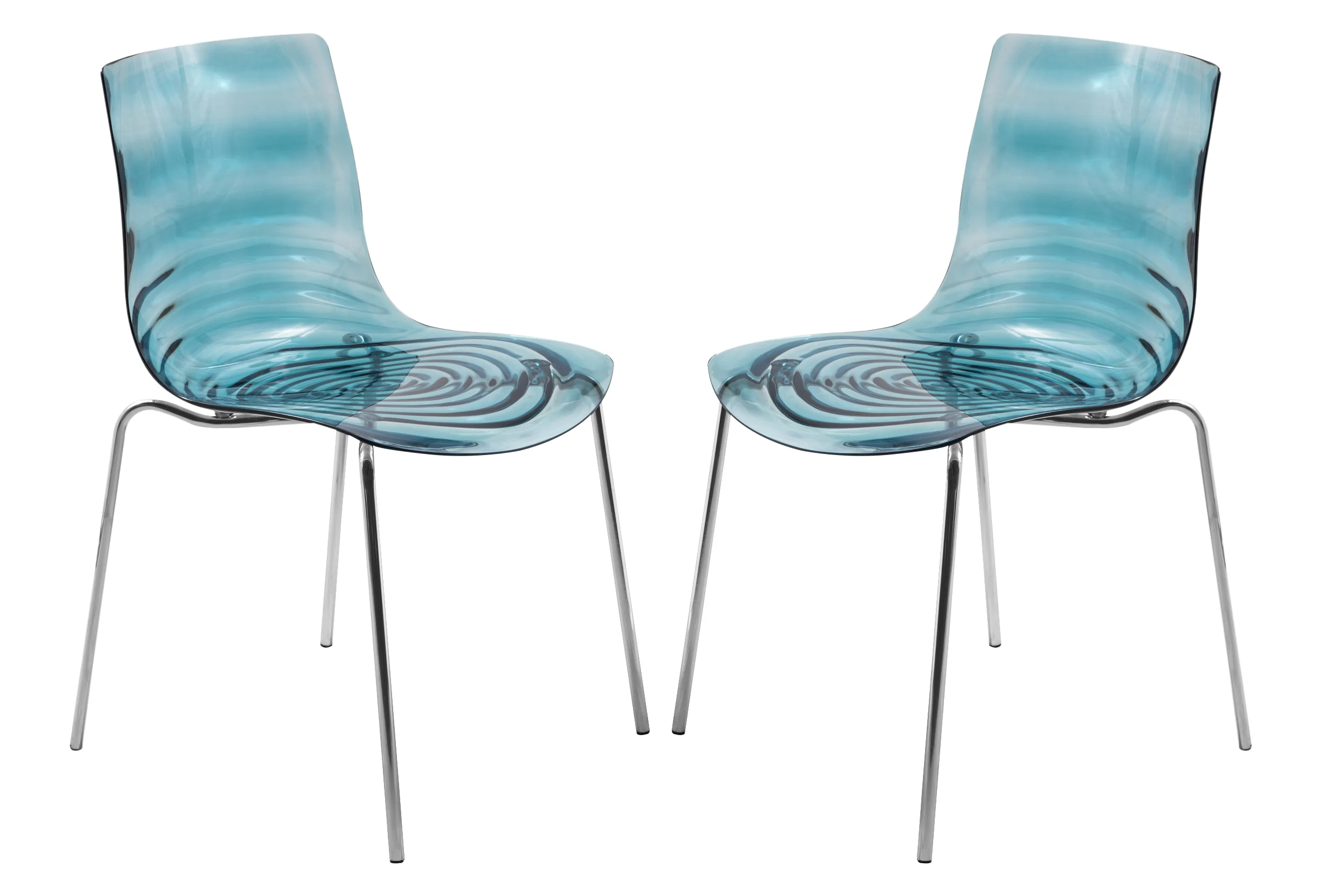 Astor Water Ripple Design Dining Chair Set of 2