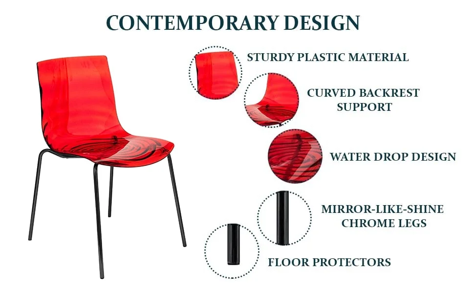 Astor Water Ripple Design Dining Chair