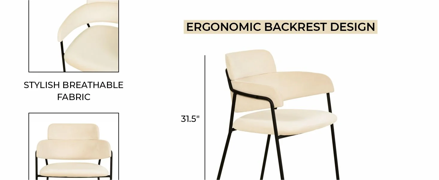 Axis Collection Modern Dining Chair in Beige