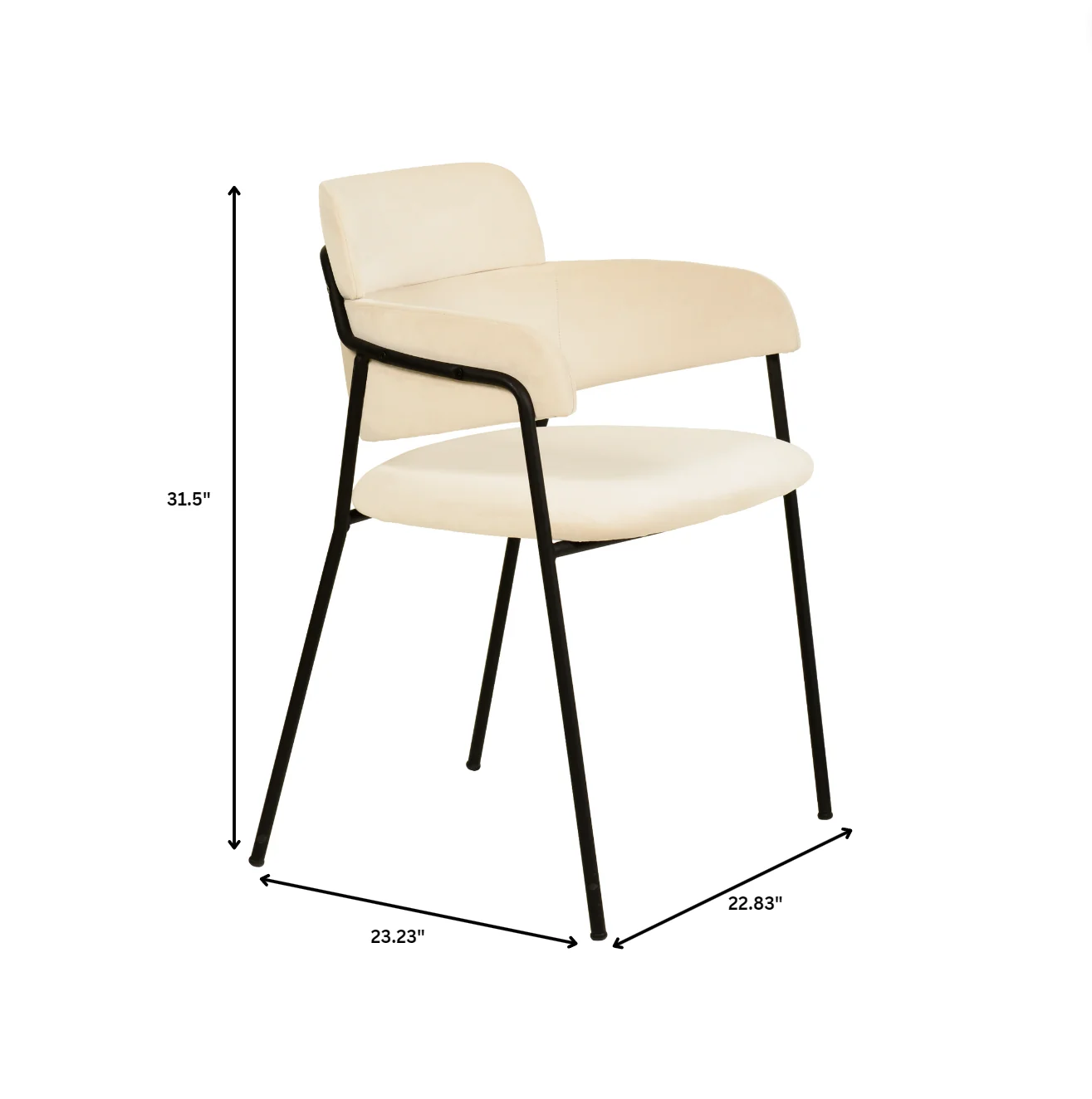 Axis Collection Modern Dining Chair in Beige