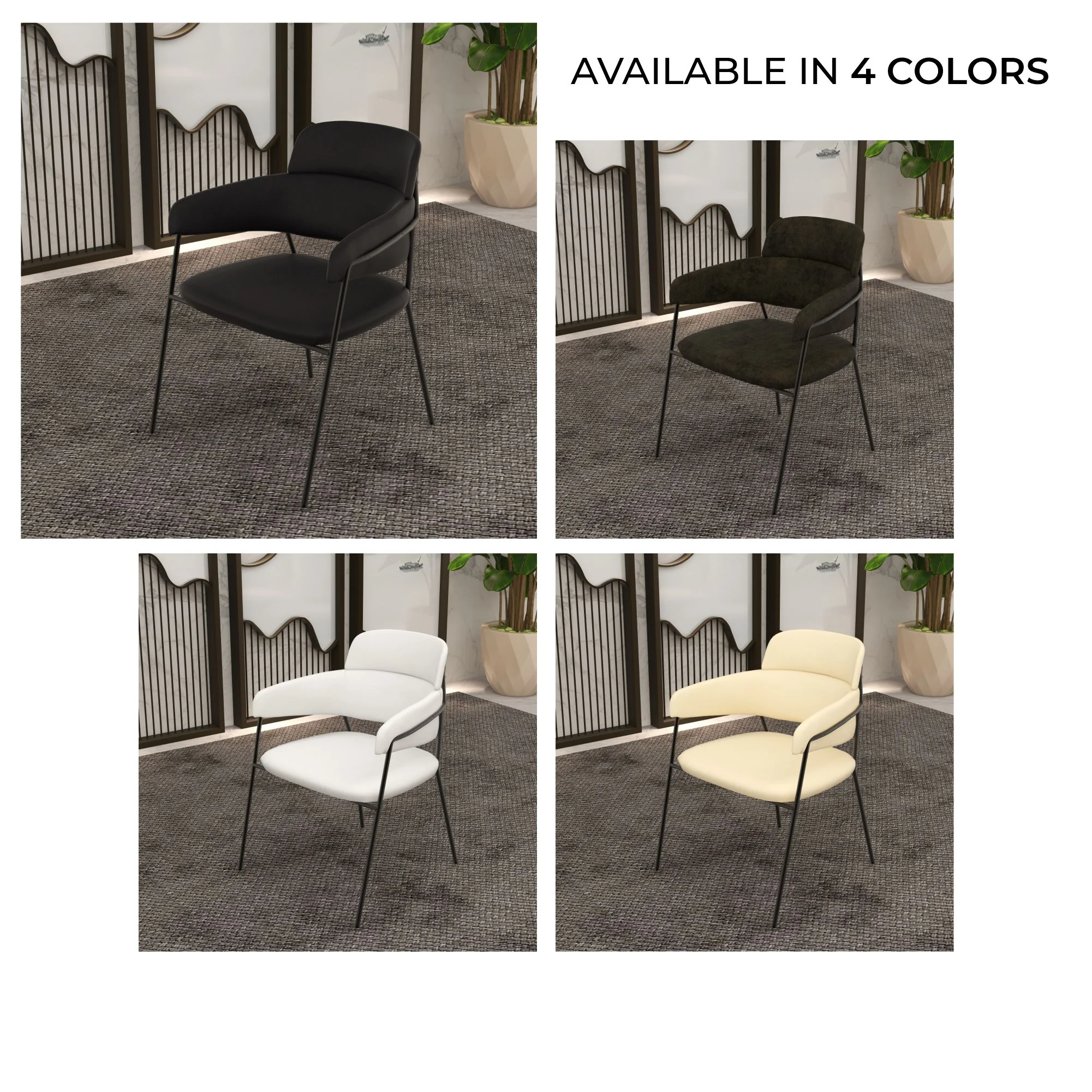 Axis Collection Modern Dining Chair in Black
