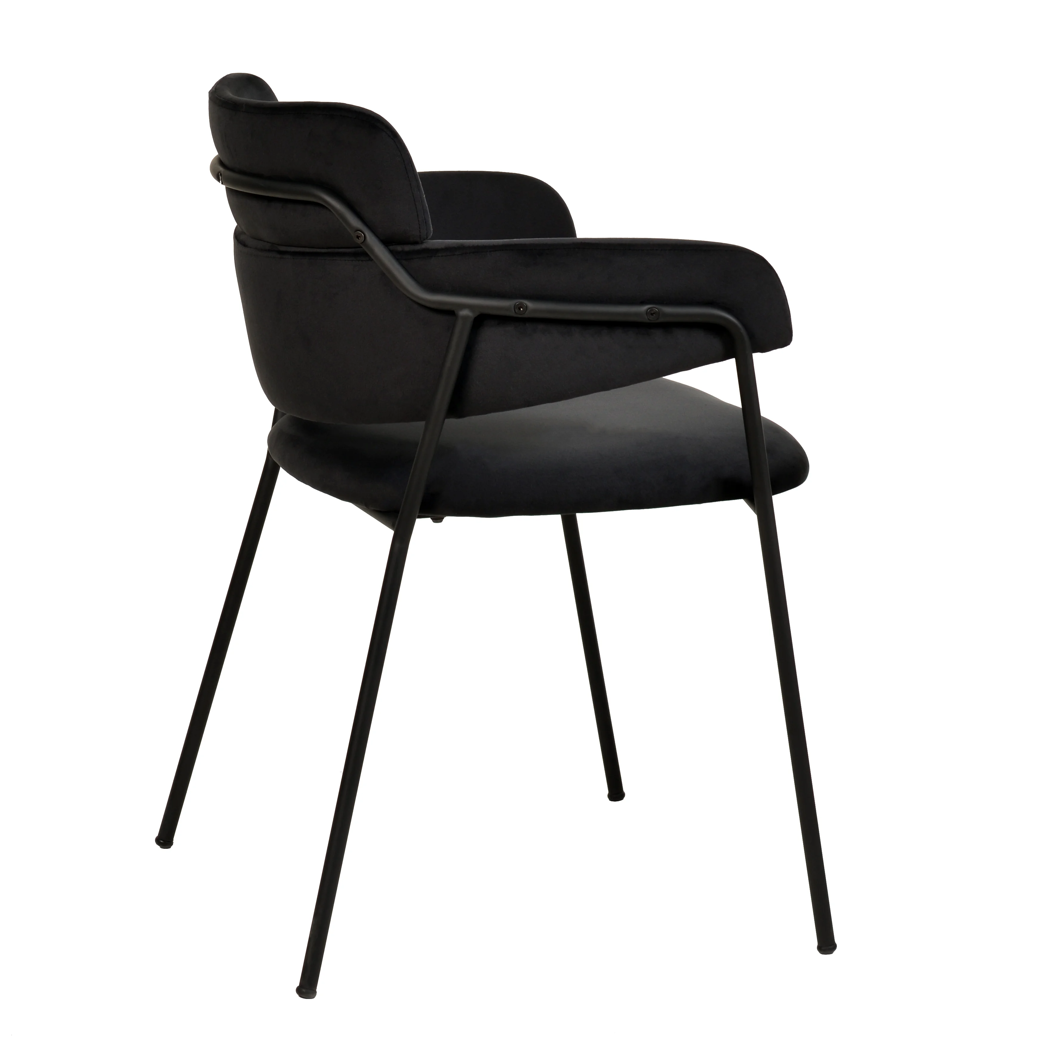 Axis Collection Modern Dining Chair in Black - Set of 2
