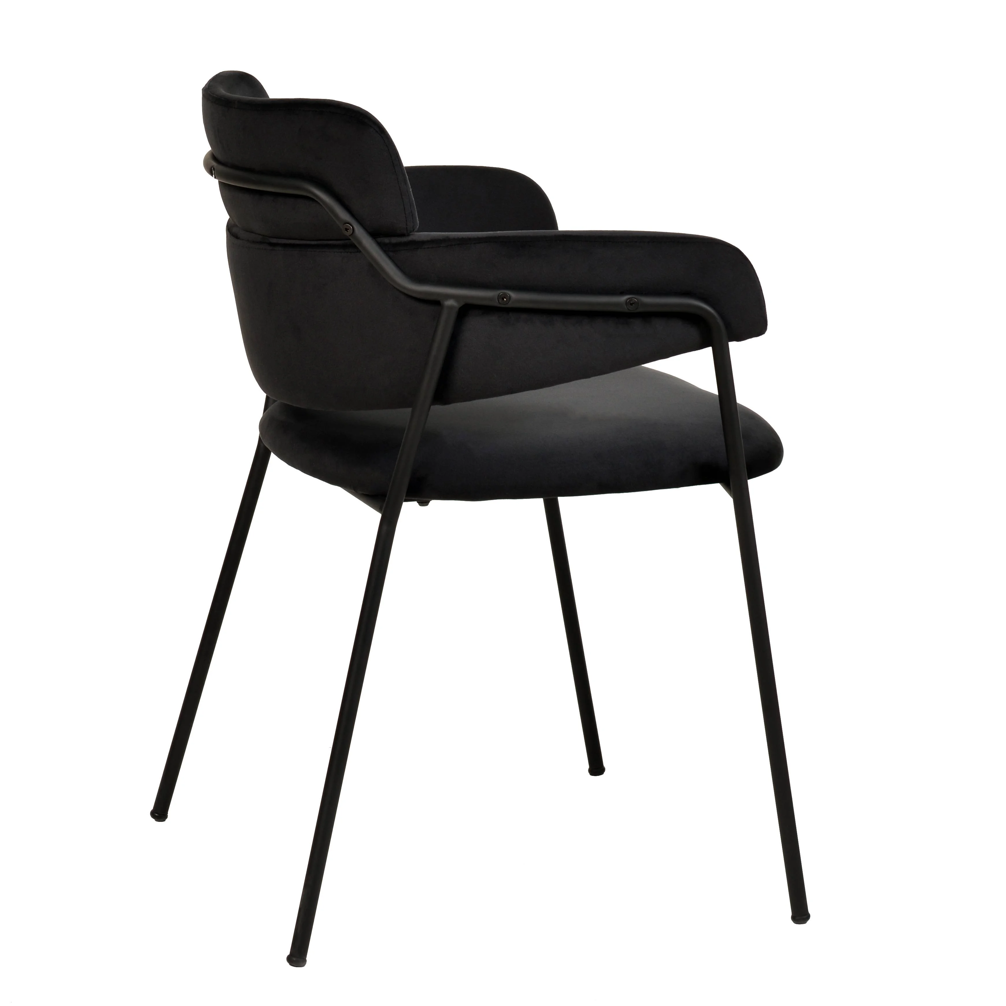 Axis Collection Modern Dining Chair in Black - Set of 4