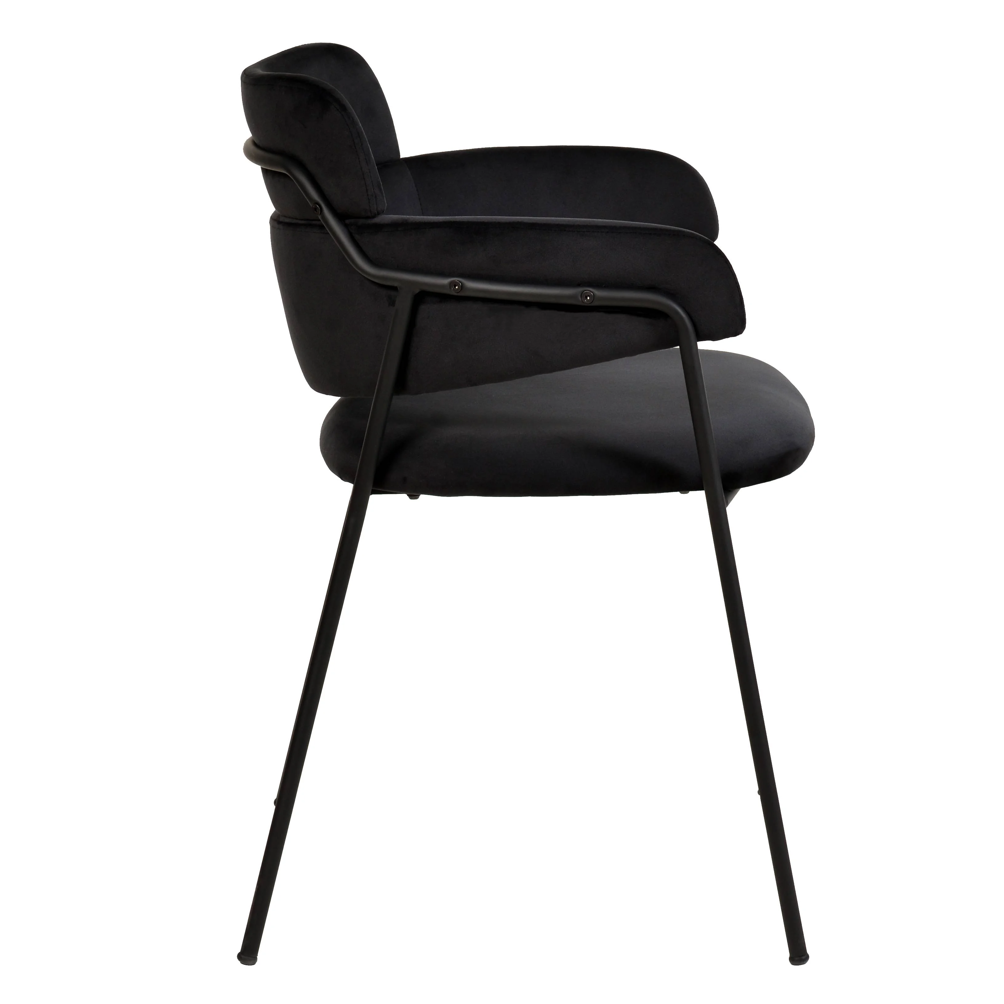 Axis Collection Modern Dining Chair in Black - Set of 4