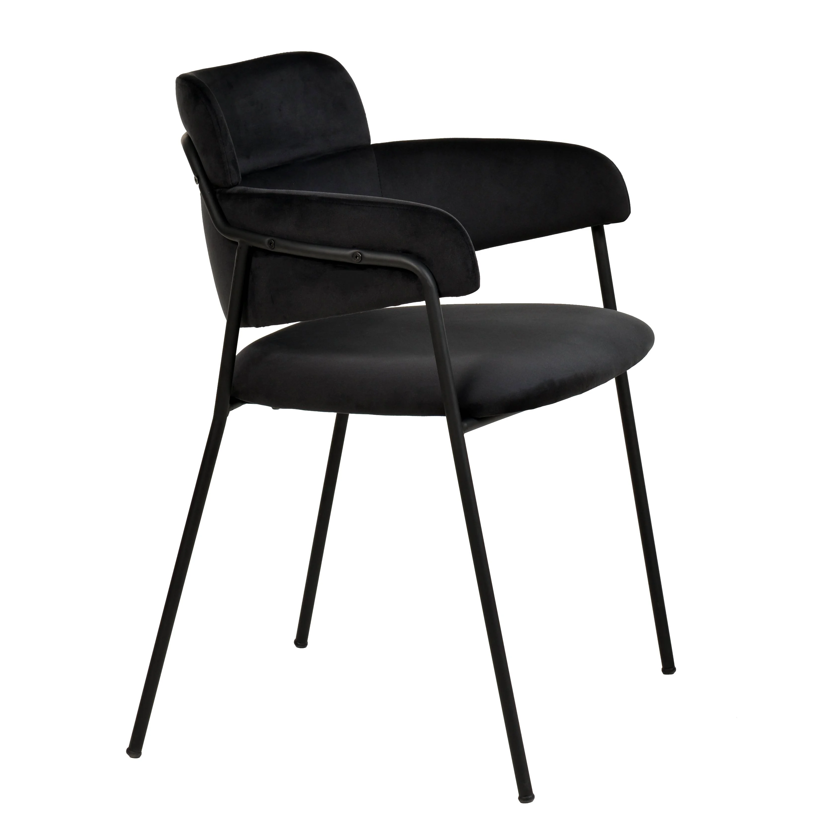 Axis Collection Modern Dining Chair in Black - Set of 4