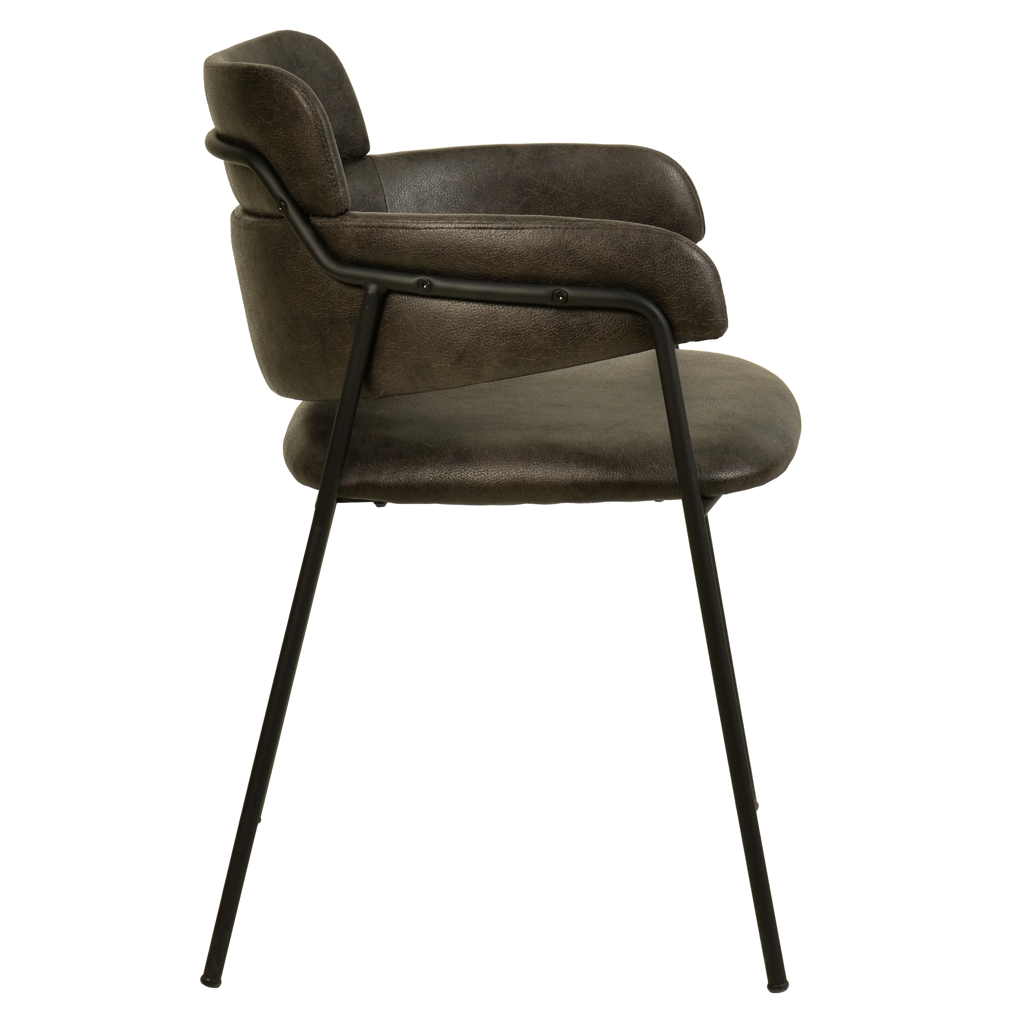 Axis Collection Modern Dining Chair in Charcoal - Set of 2