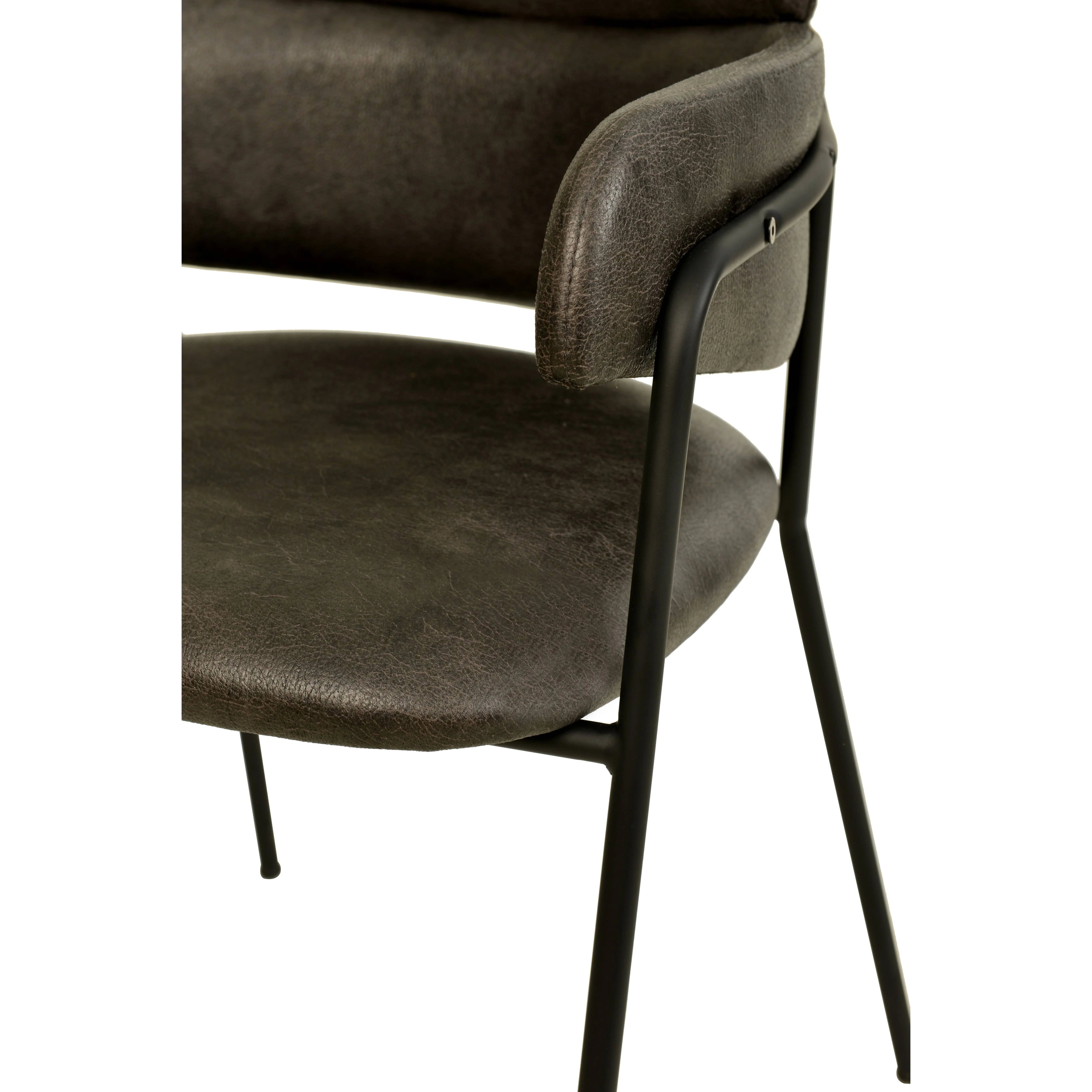 Axis Collection Modern Dining Chair in Charcoal - Set of 4