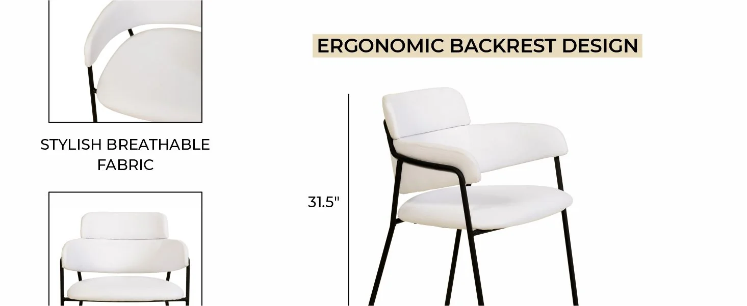 Axis Collection Modern Dining Chair in White