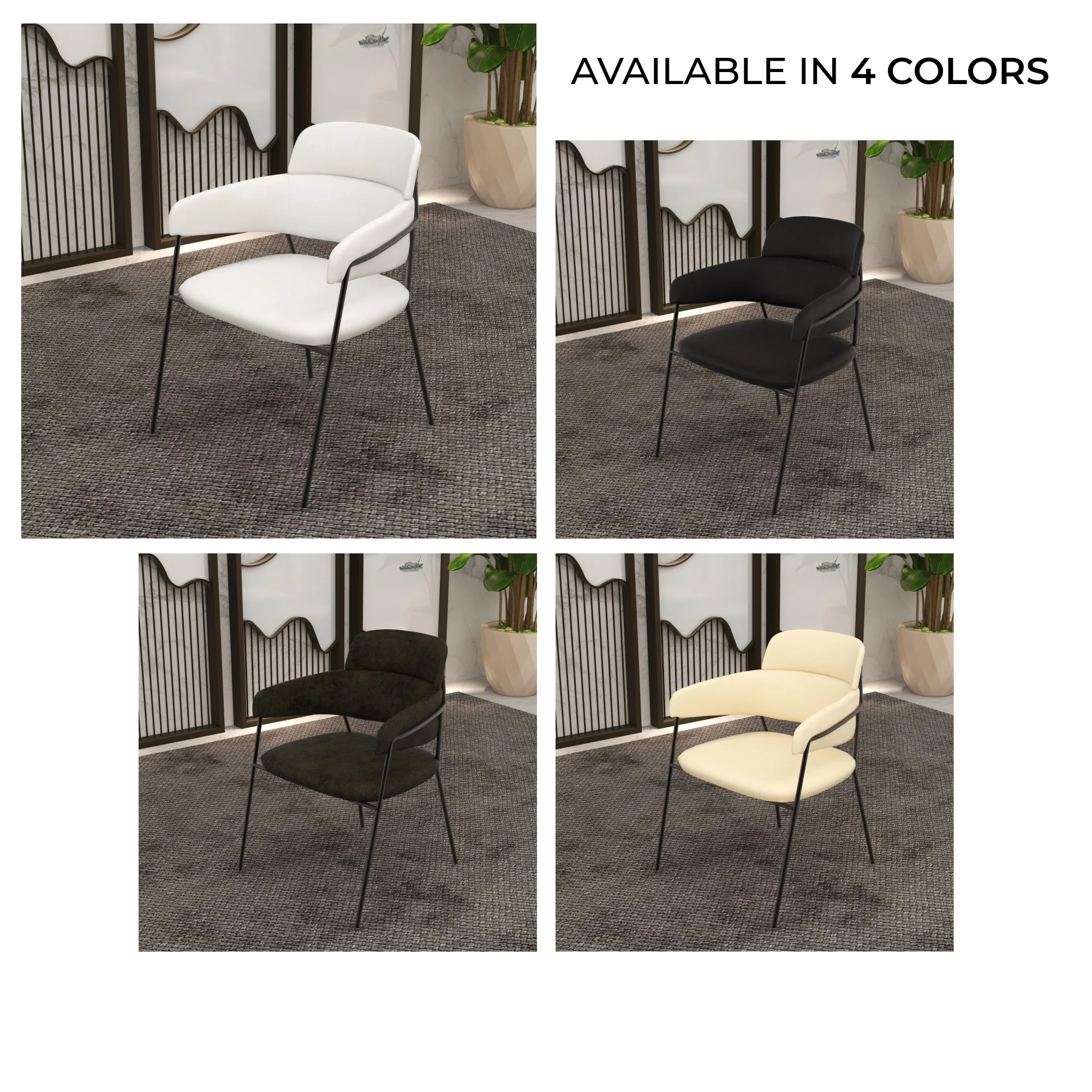 Axis Collection Modern Dining Chair in White