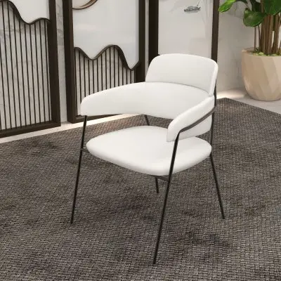 Axis Collection Modern Dining Chair in White