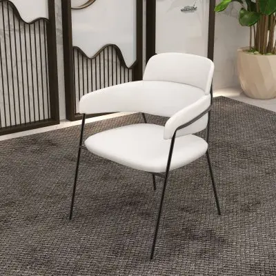 Axis Collection Modern Dining Chair in White - Set of 4