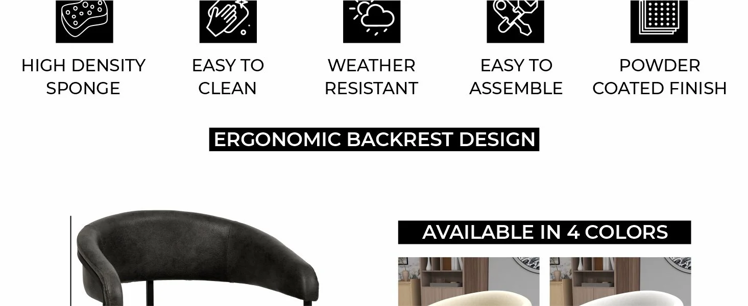 Aero Collection Modern Dining Chair in Charcoal Set of 4