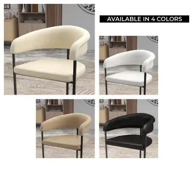 Aero Collection Modern Dining Chair in Oatmeal