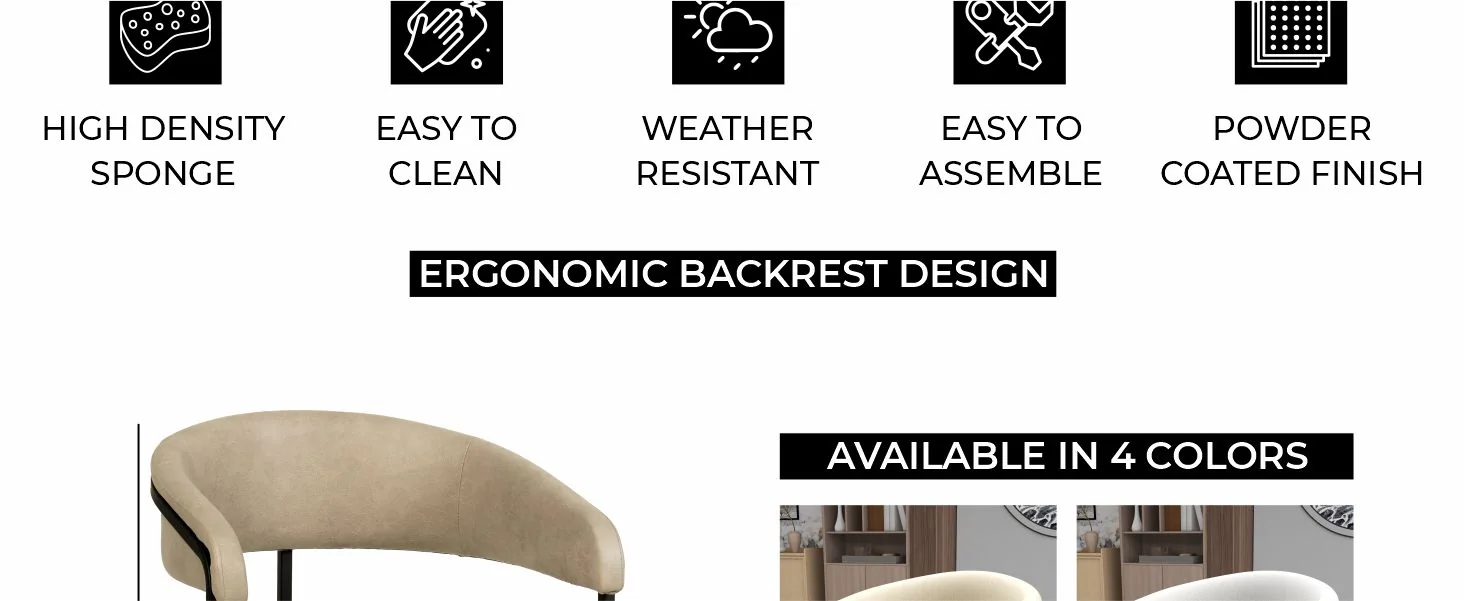 Aero Collection Modern Dining Chair in Toupe