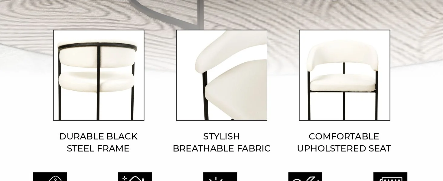 Aero Collection Modern Dining Chair in White