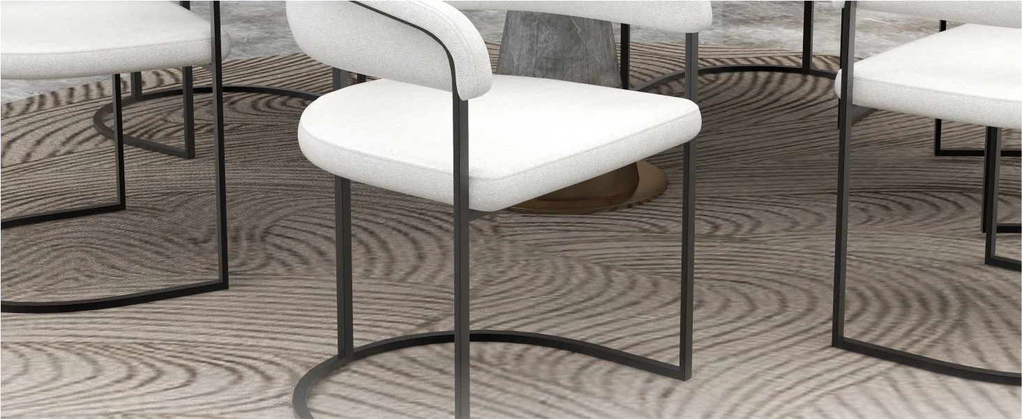 Aero Collection Modern Dining Chair in White Set of 4