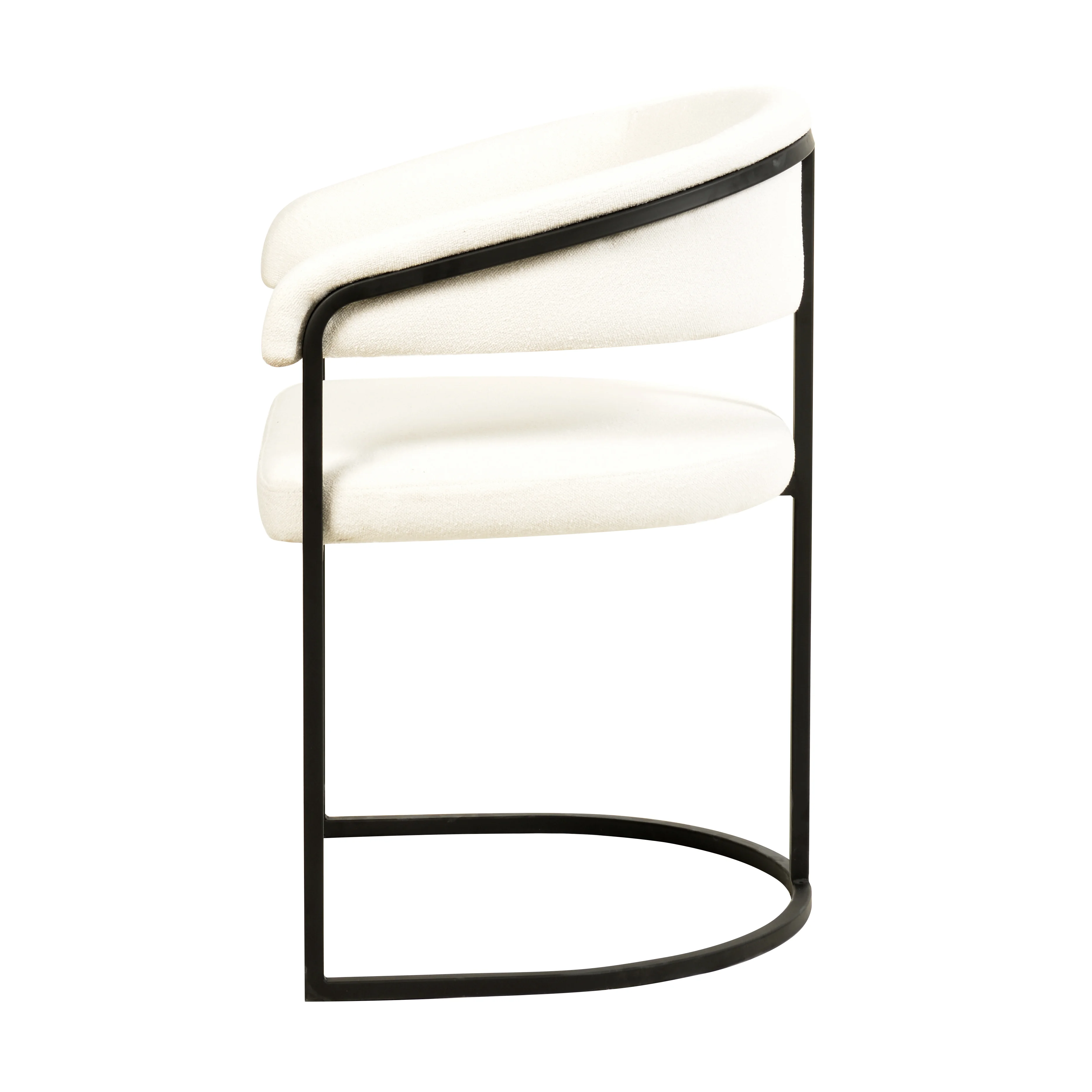 Aero Collection Modern Dining Chair in White Set of 4