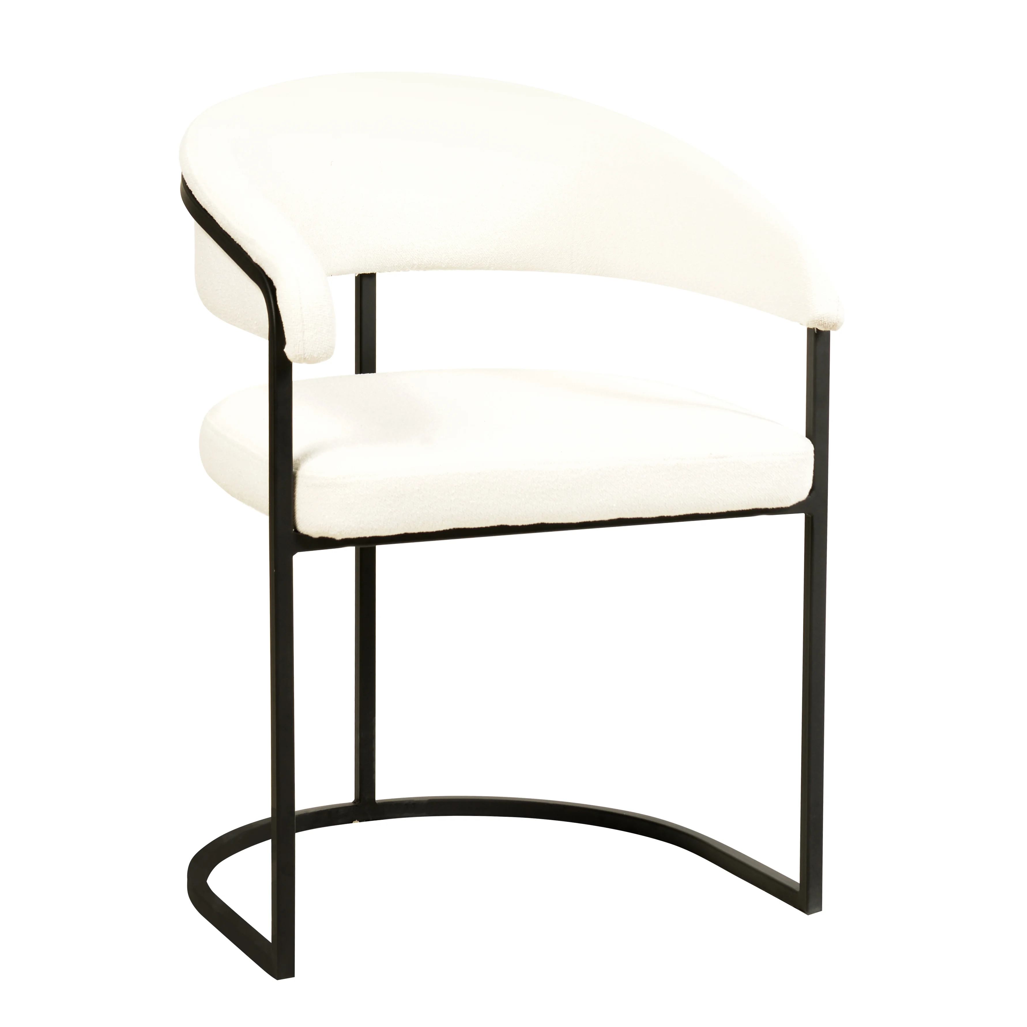 Aero Collection Modern Dining Chair in White Set of 4