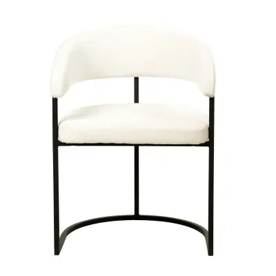 Aero Collection Modern Dining Chair in White Set of 4