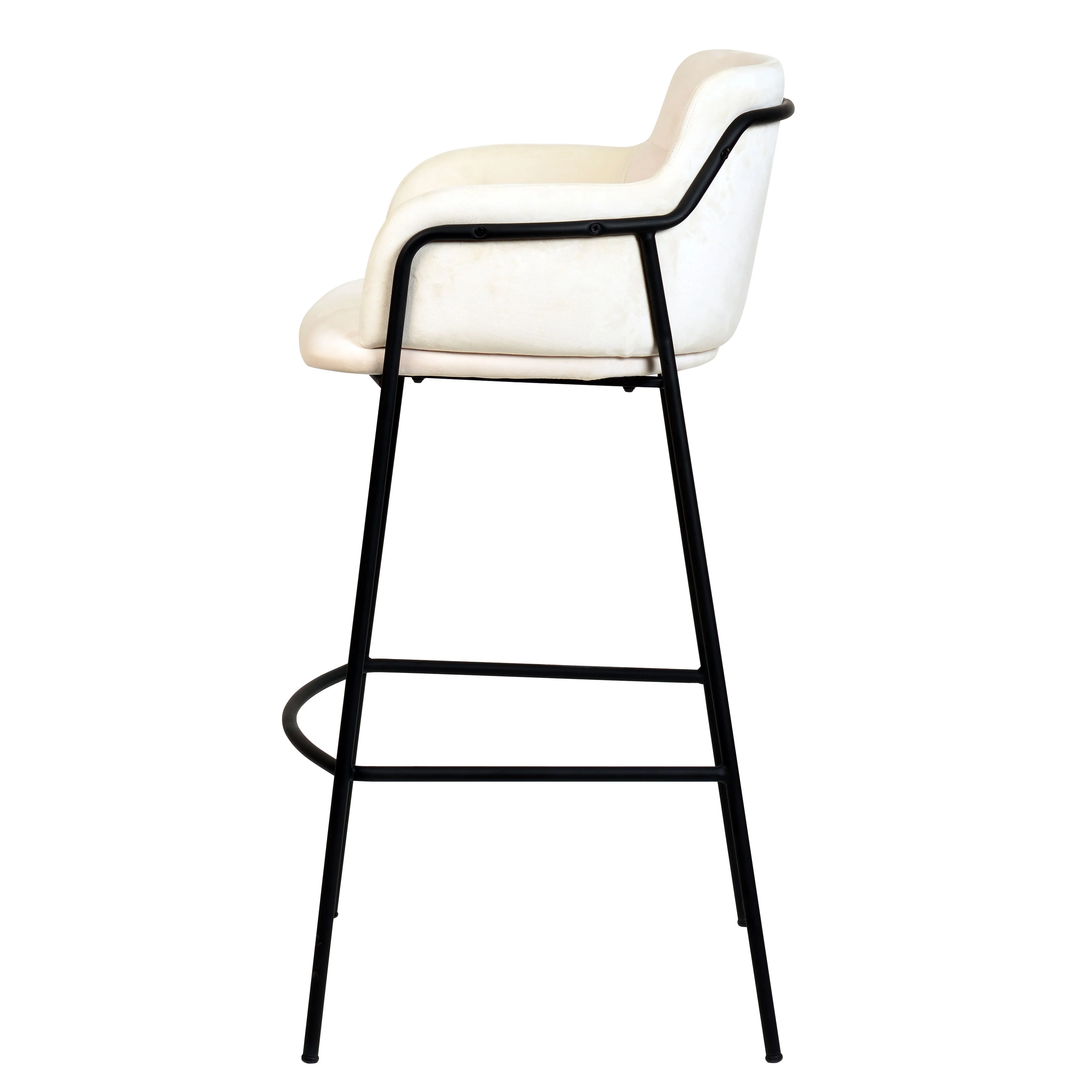 Axis Collection Modern Bar height Chair in Biege