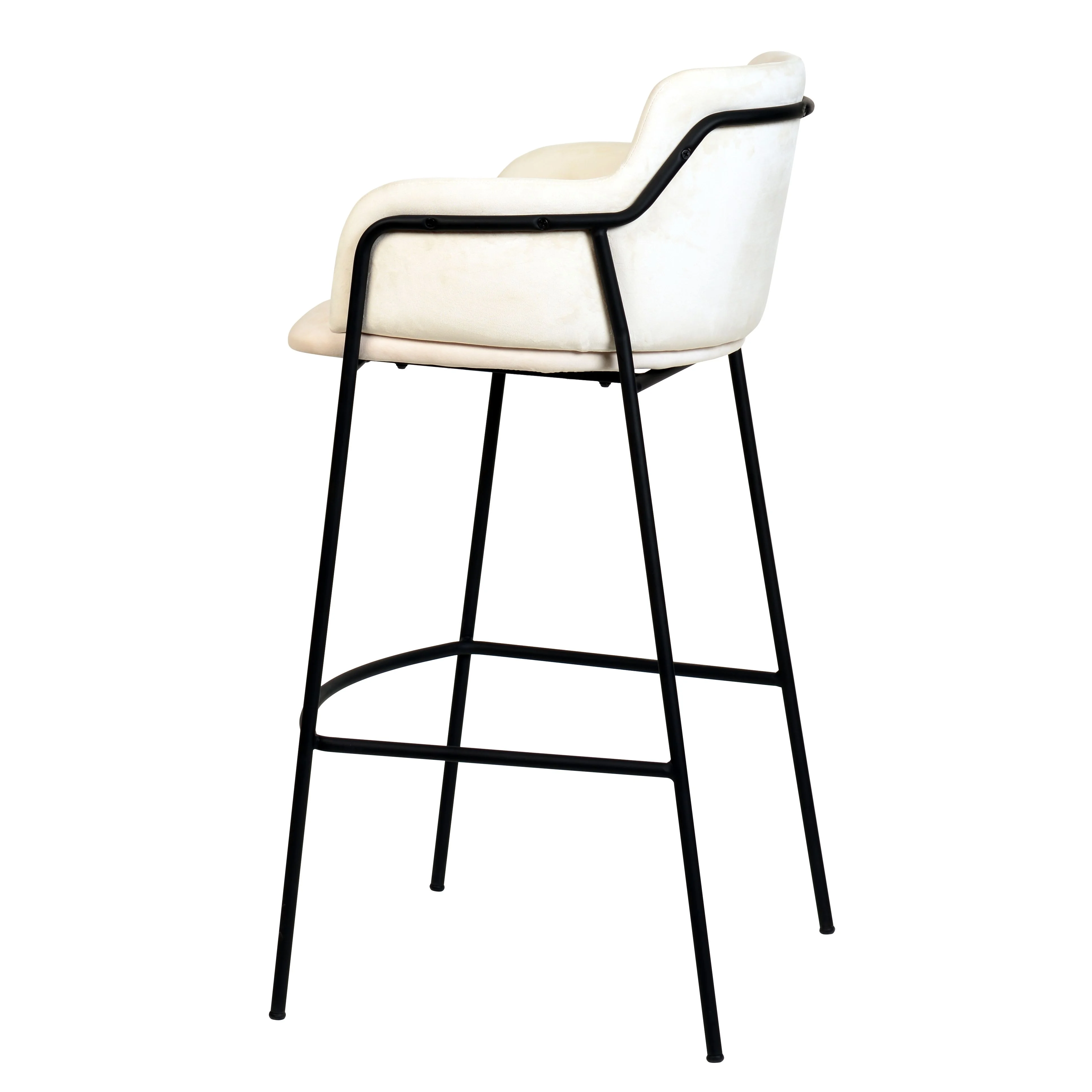 Axis Collection Modern Bar height Chair in Biege