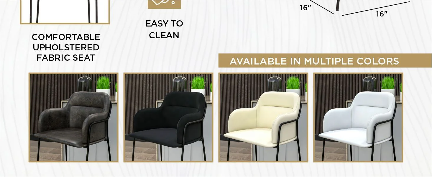 Axis Collection Modern Bar height Chair in Black