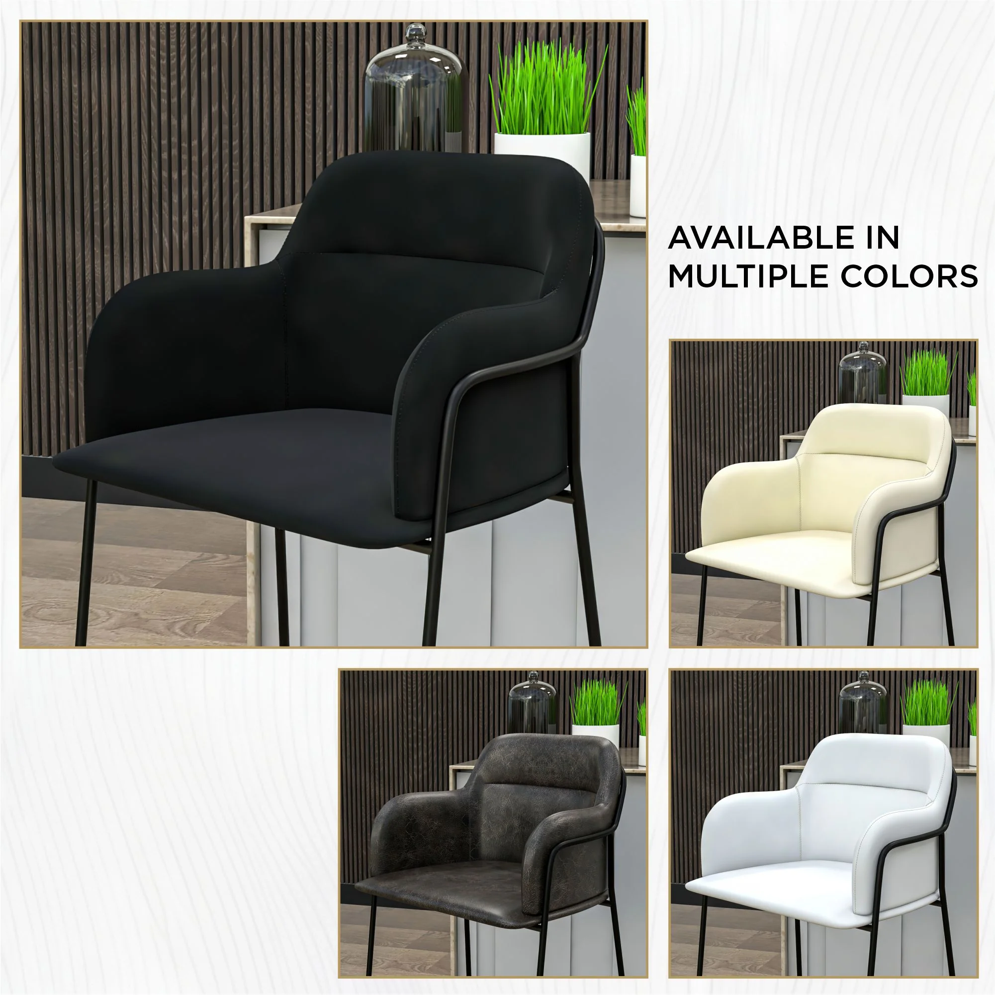 Axis Collection Modern Bar height Chair in Black