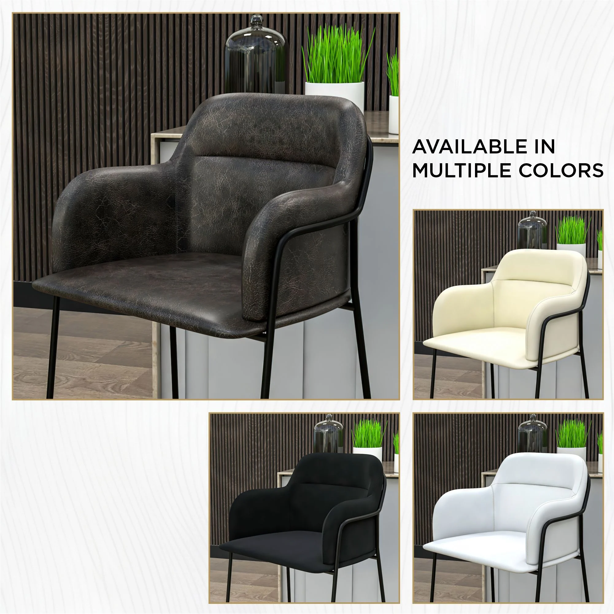 Axis Collection Modern Bar height Chair in Charcoal