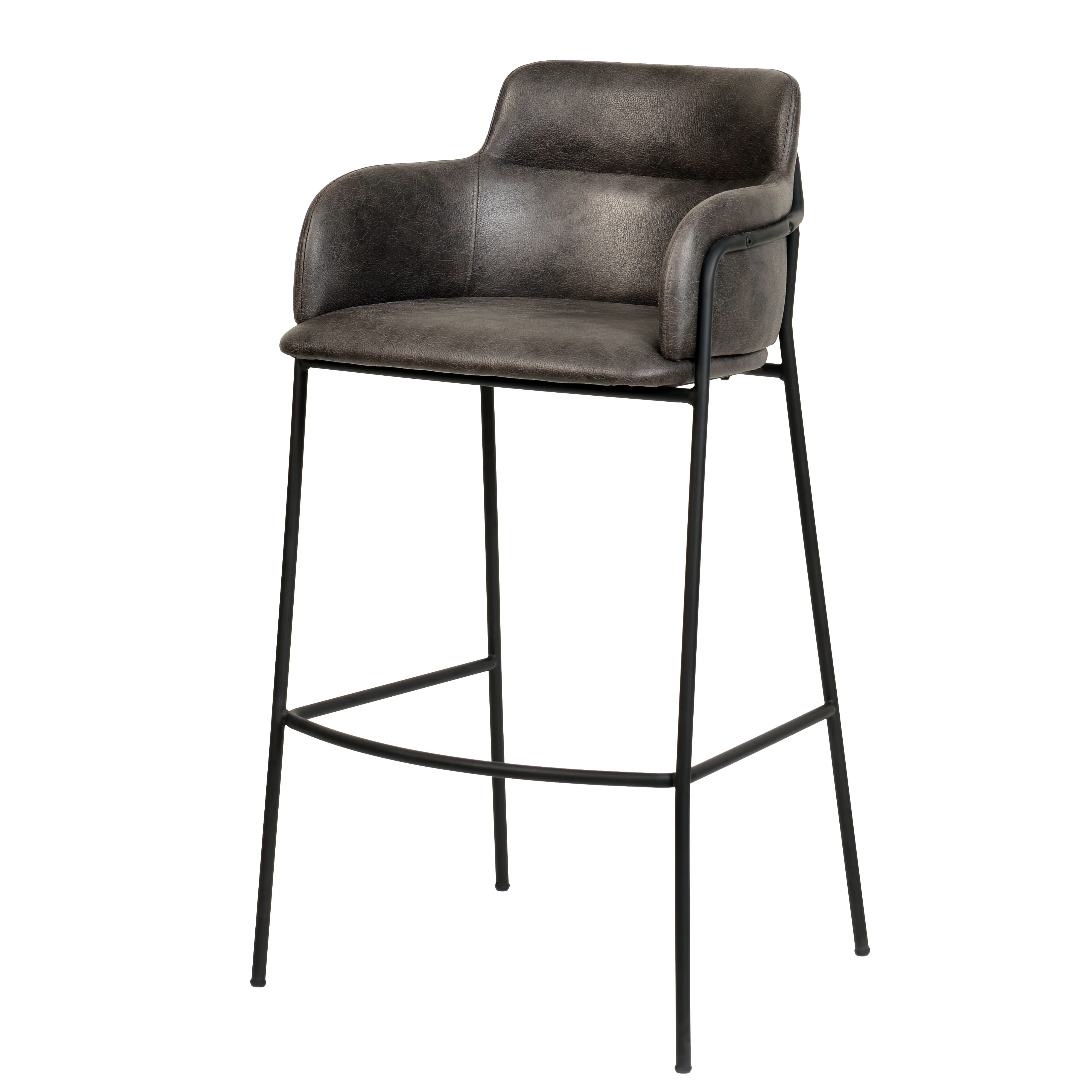 Axis Collection Modern Bar height Chair in Charcoal