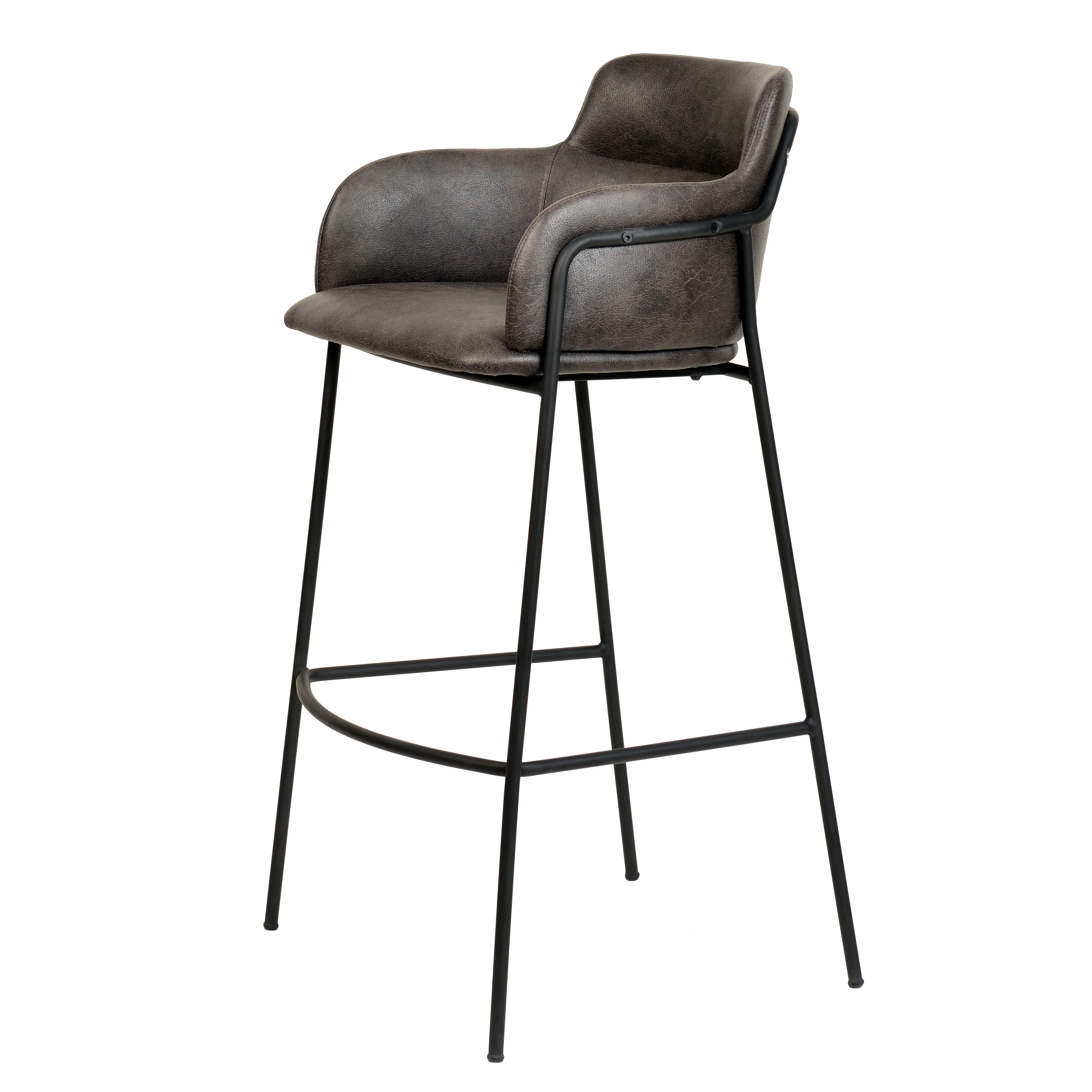 Axis Collection Modern Bar height Chair in Charcoal