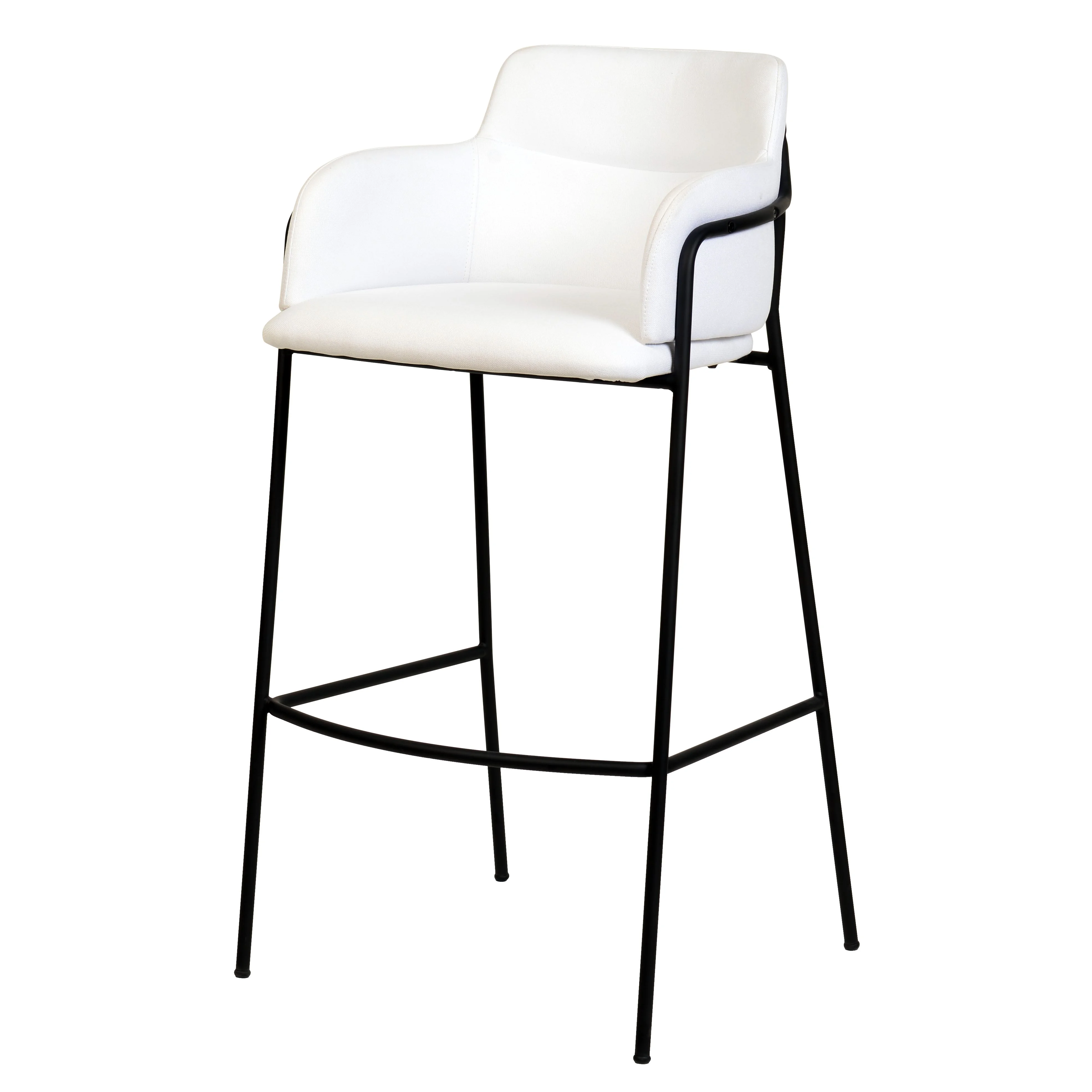 Axis Collection Modern Bar height Chair in White