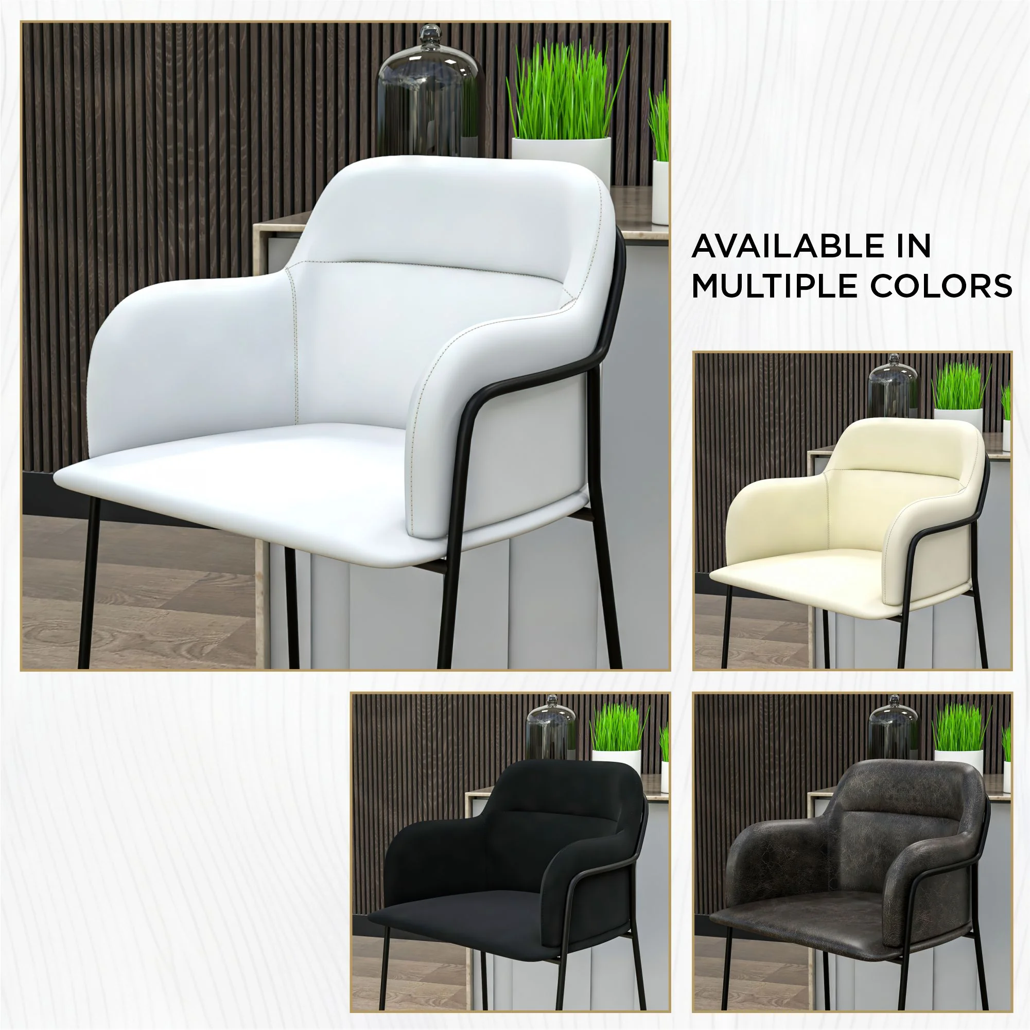 Axis Collection Modern Bar height Chair in White