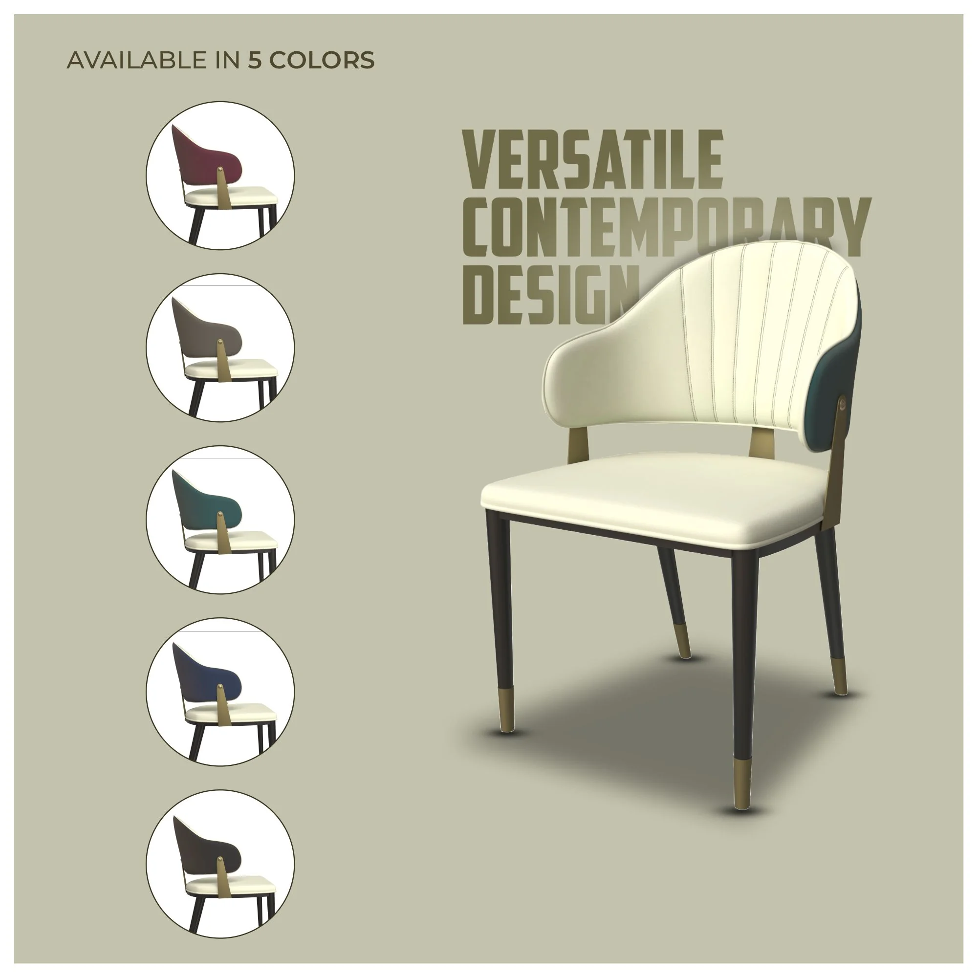 Aria Series Modern Dining Chair in Green