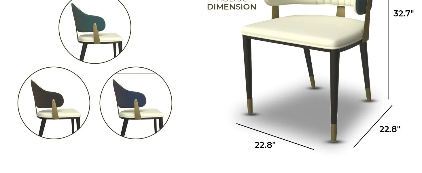 Aria Series Modern Dining Chair in Green