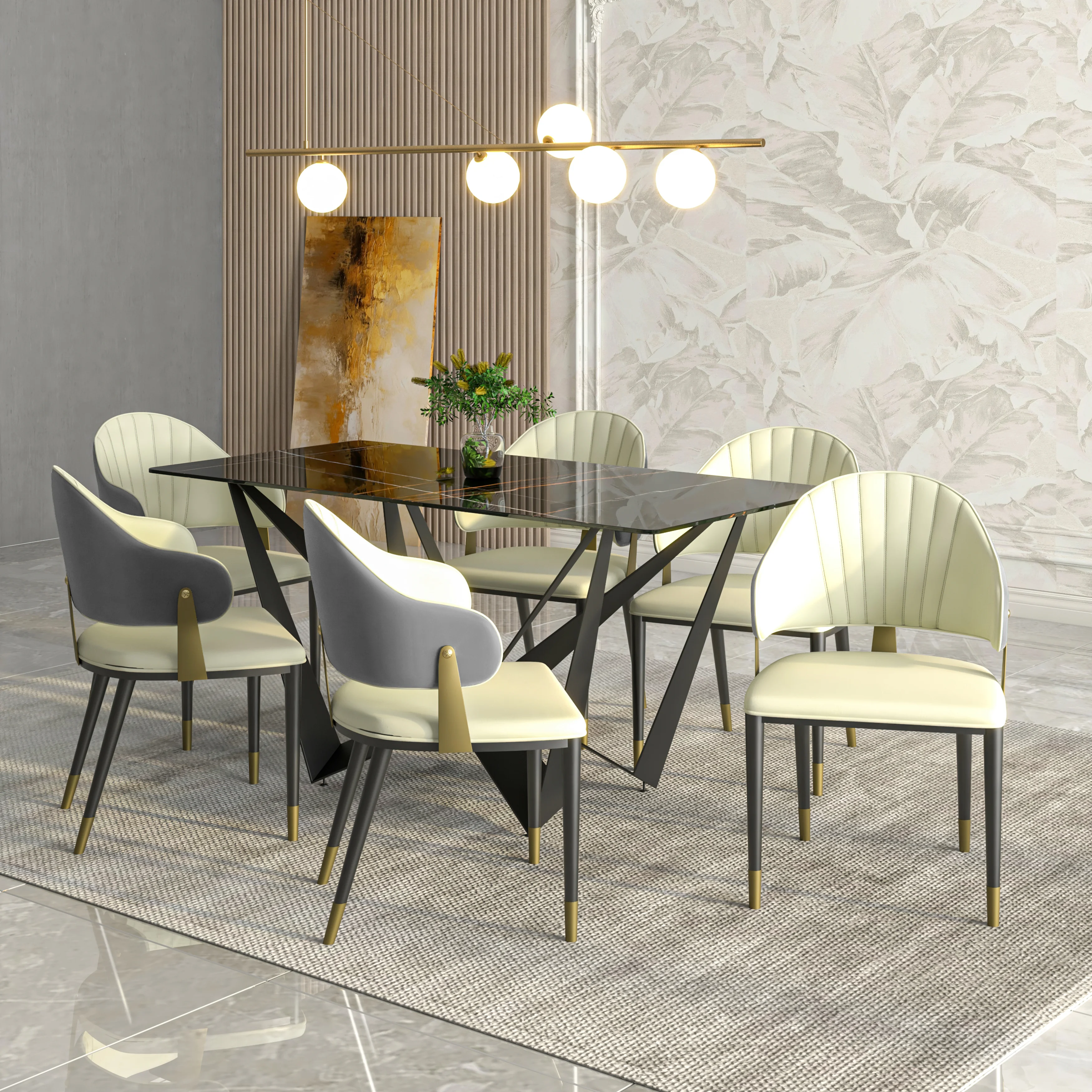 Aria Series Modern Dining Chair in Grey