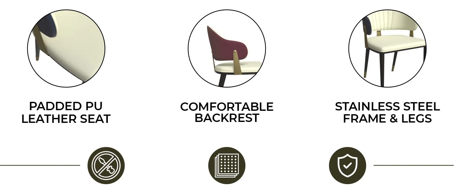 Aria Series Modern Dining Chair in Red